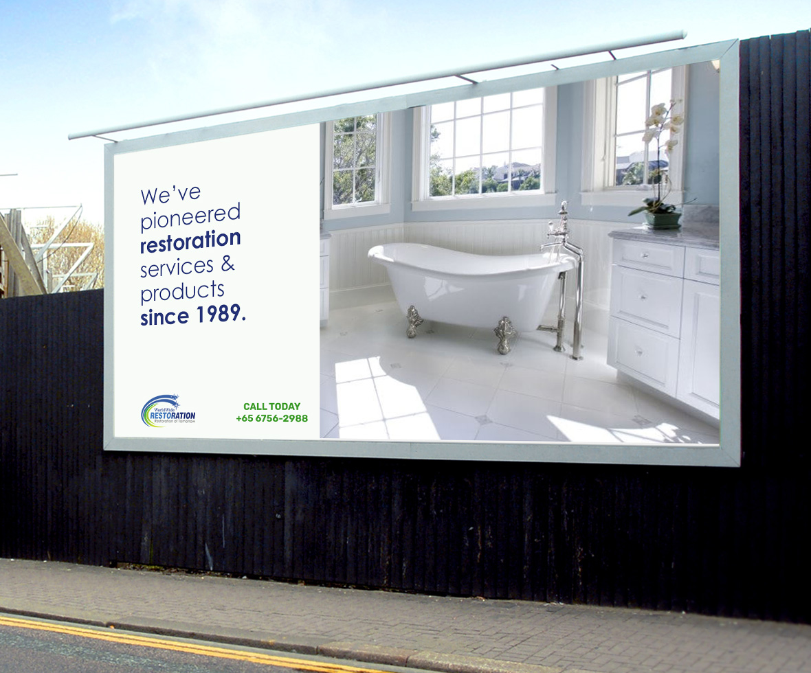 Wide World Restoration Billboard by Callbud Wide World Restoration Billboard in Billboard Design Inspiration by Callbud