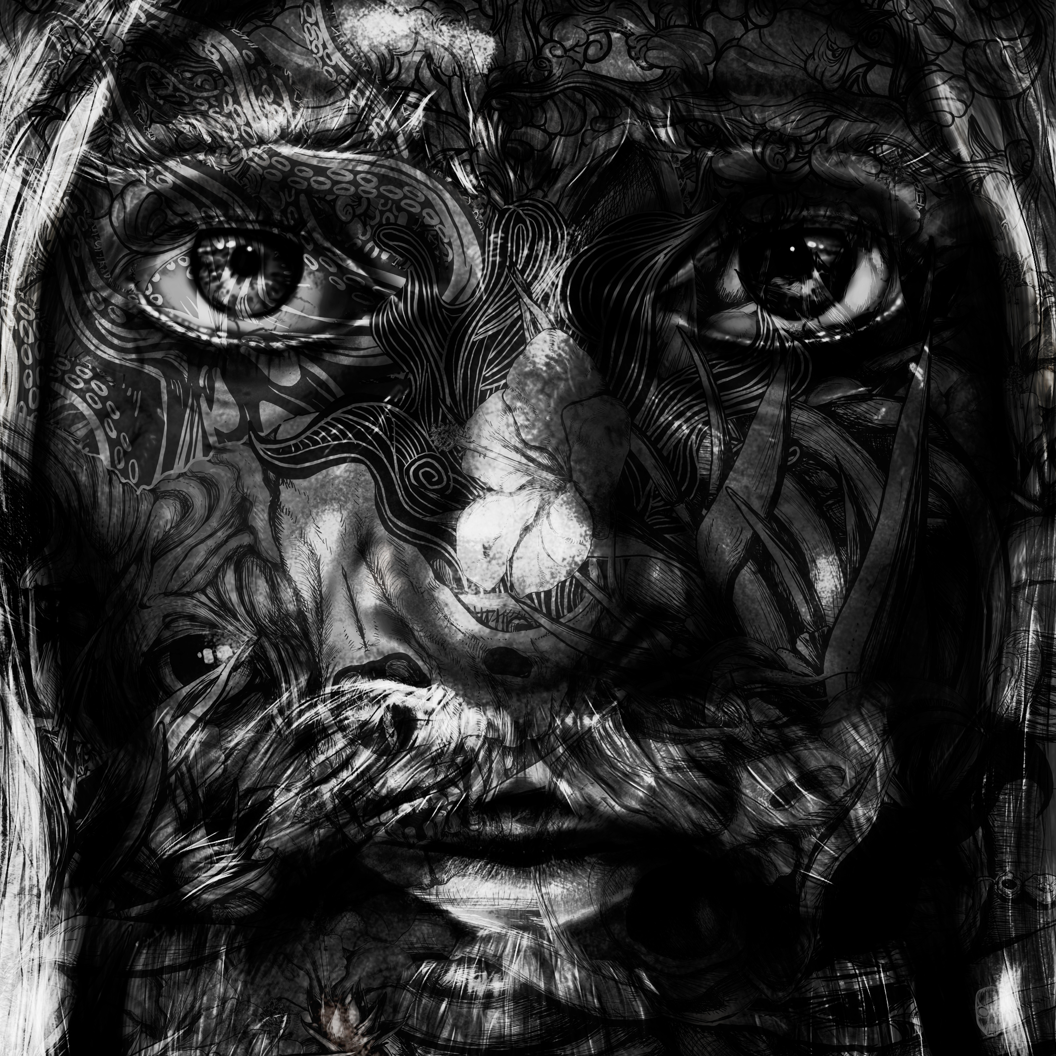Look by Fake Face Look in Digital Painting Inspiration by Fake Face