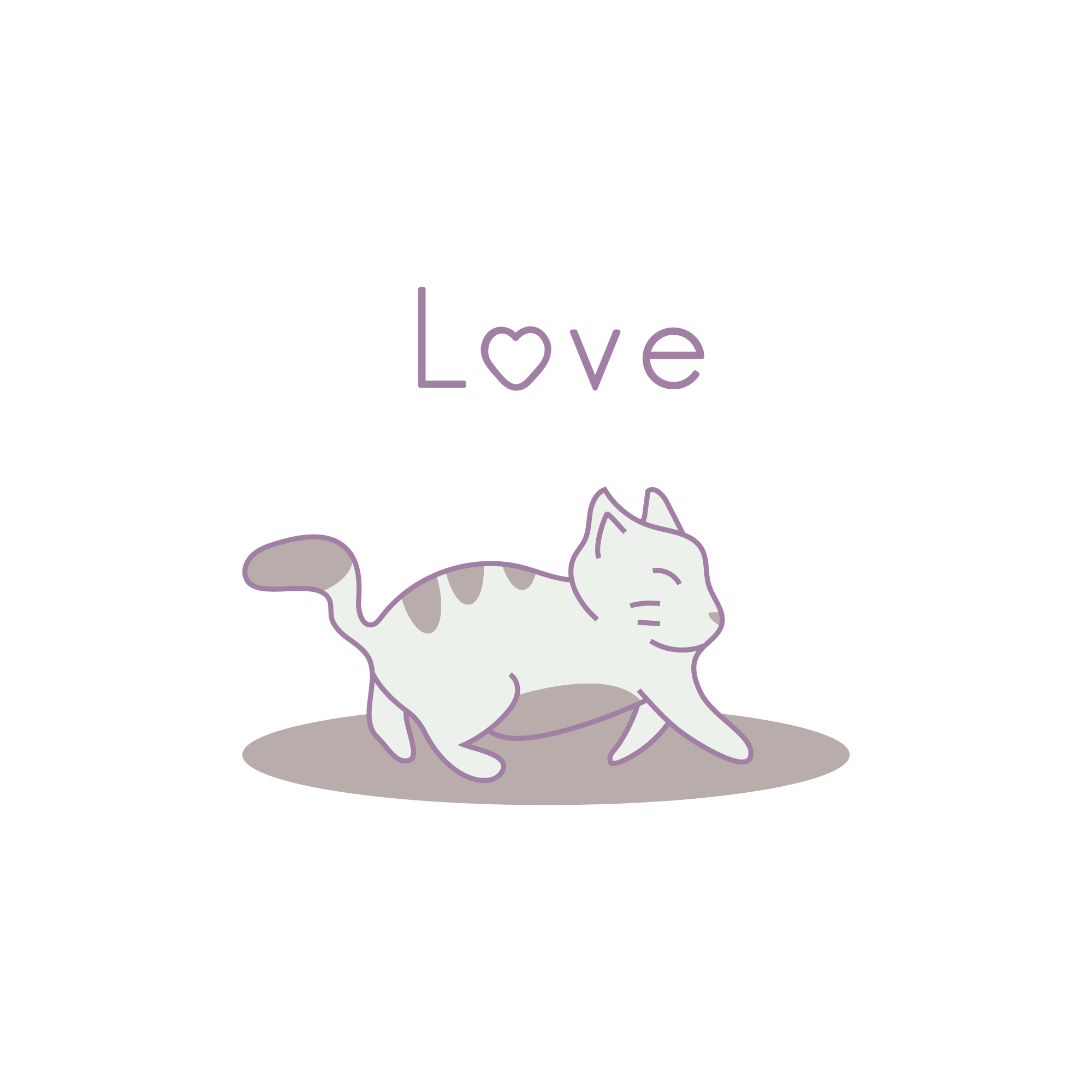 Cute Cat Walking in Doodle Art Inspiration by Muhammad Rizky Klinsman