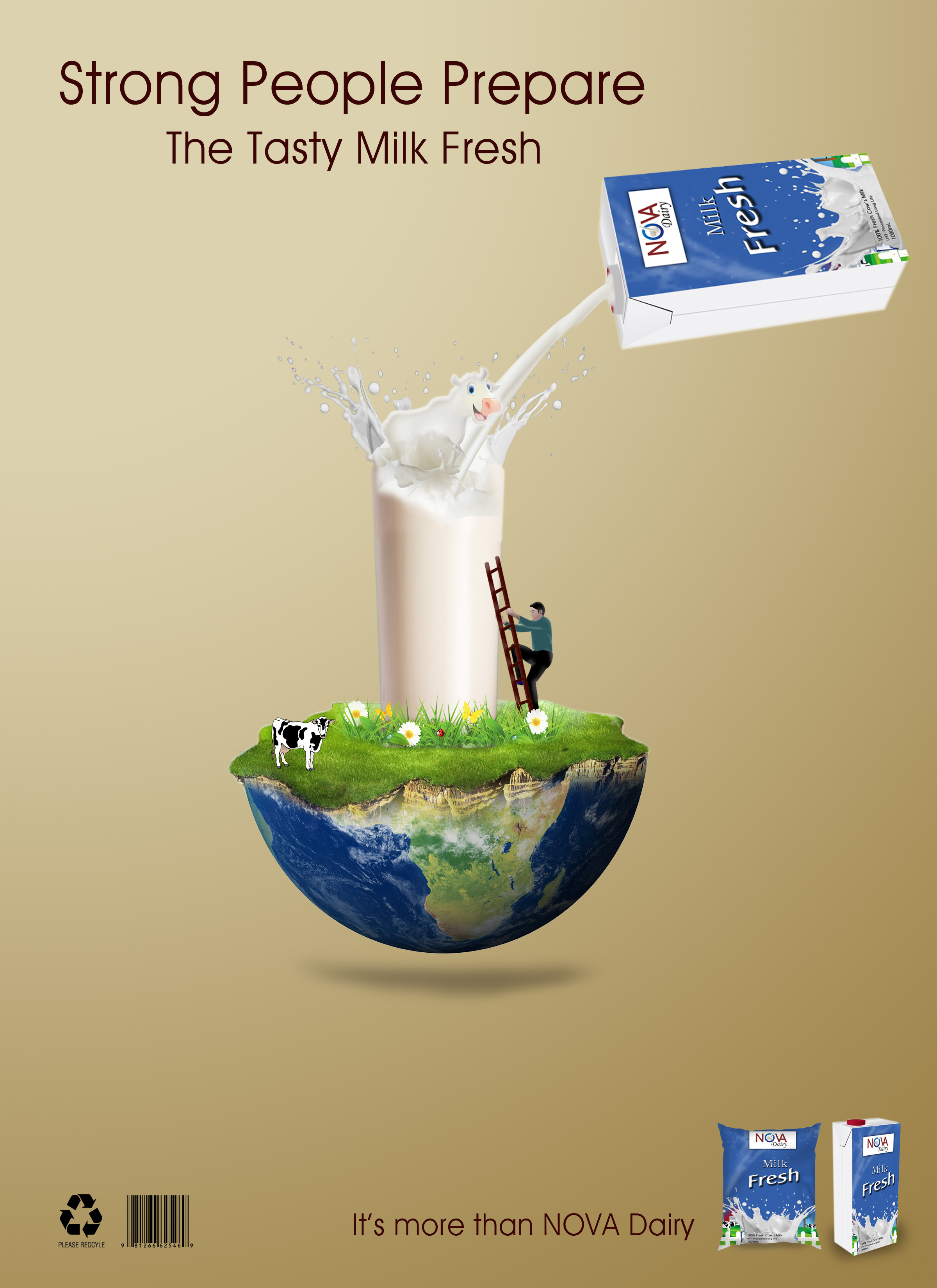Print Ads Nova Dairy in Advertisement Design Inspiration by Creativeansari