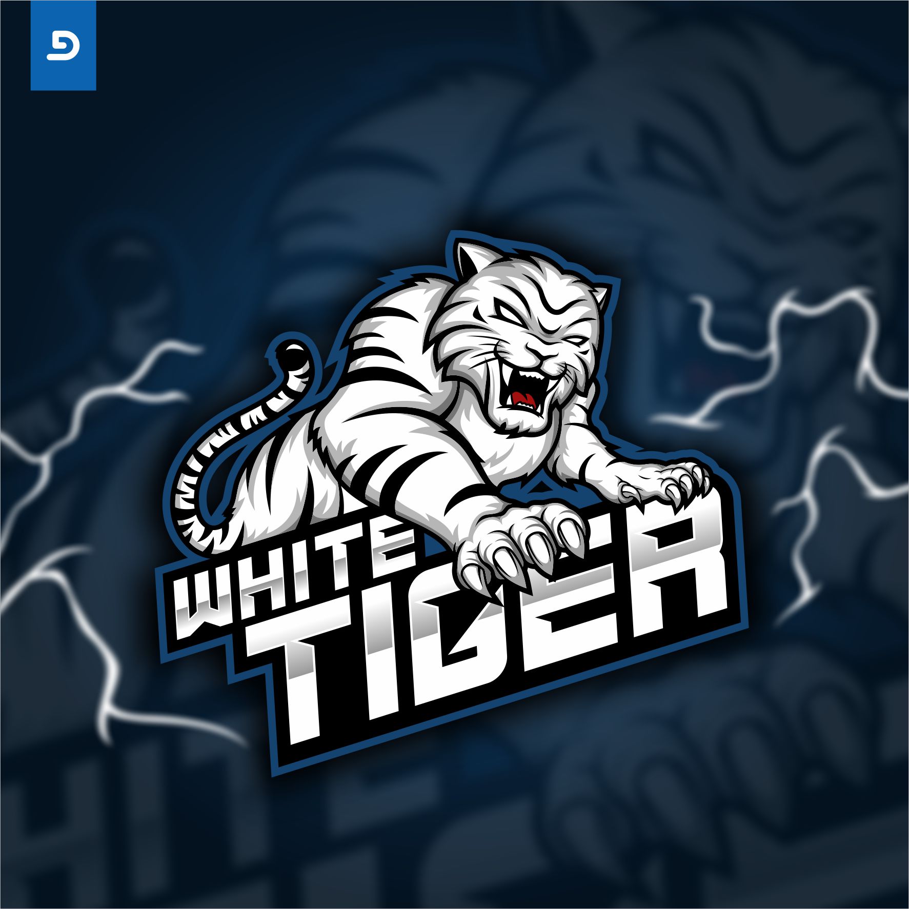 White Tiger in Character & Mascot design Inspiration by Dedesigns