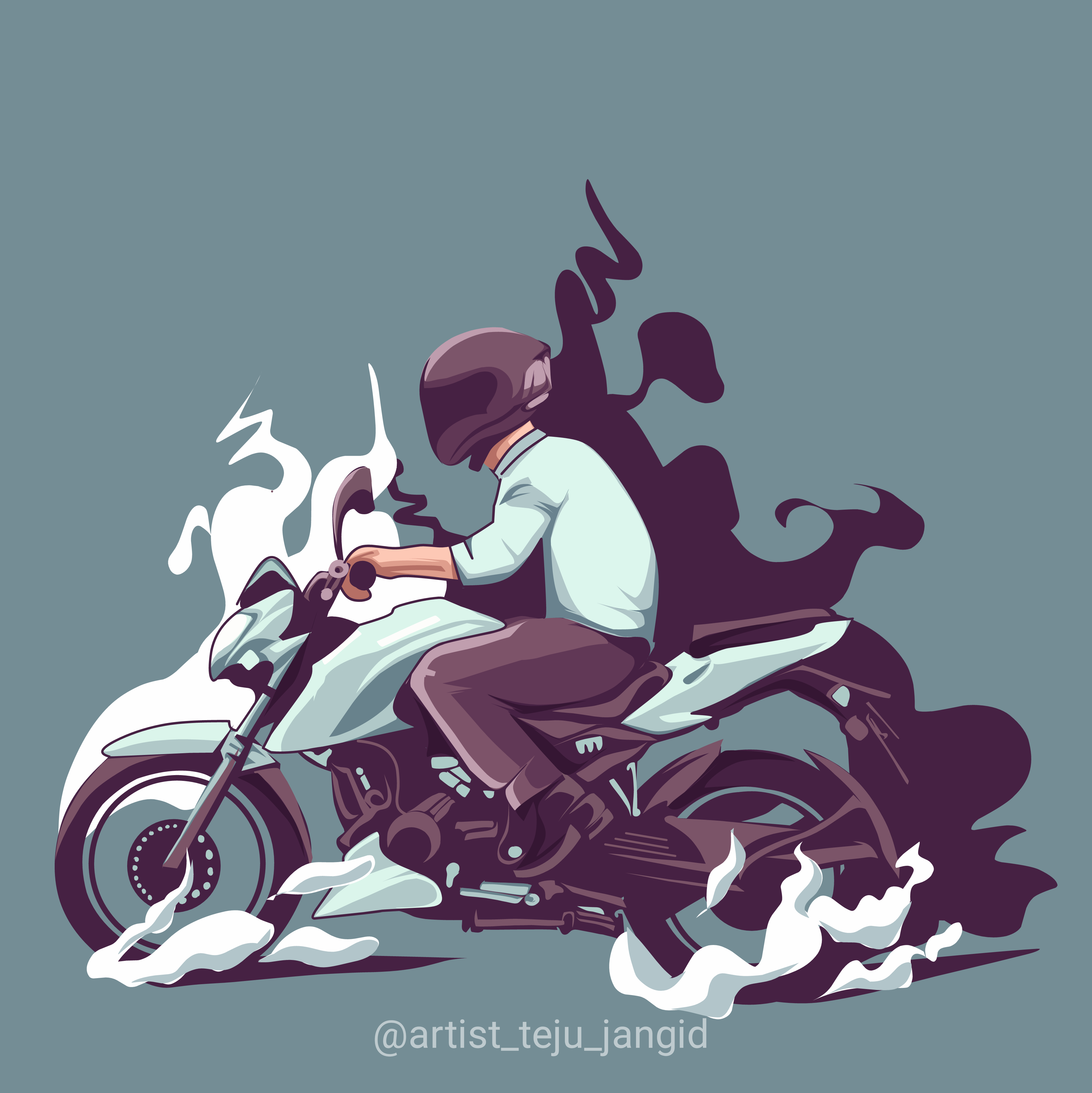 Biker by Teju Jangid Biker in Vector Art Inspiration by Teju Jangid