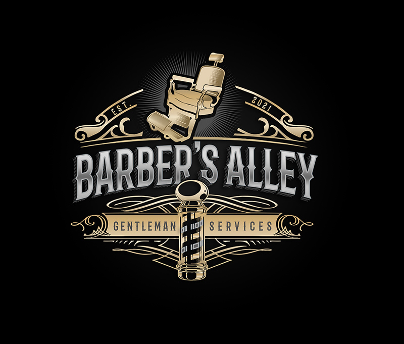 barber shop logo by Jennyn Marcano barber shop logo in Logo Design Inspiration by Jennyn Marcano