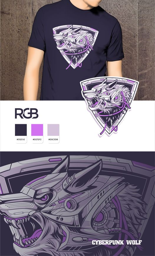 wolf in Illustration and Graphics Inspiration by Birddesign