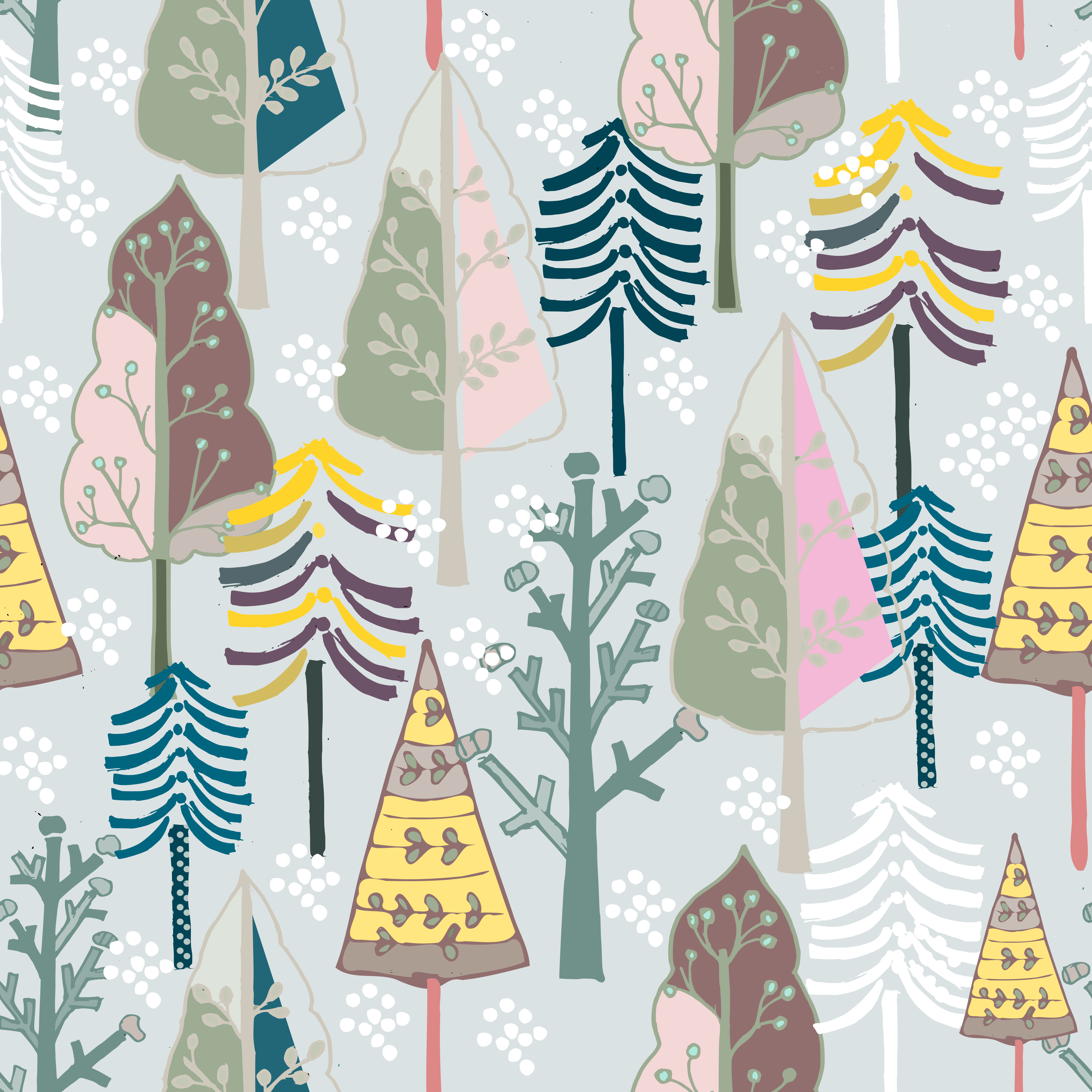 Winter tree by Choirun Nisa Winter tree in Pattern & Surface Design Inspiration by Choirun Nisa