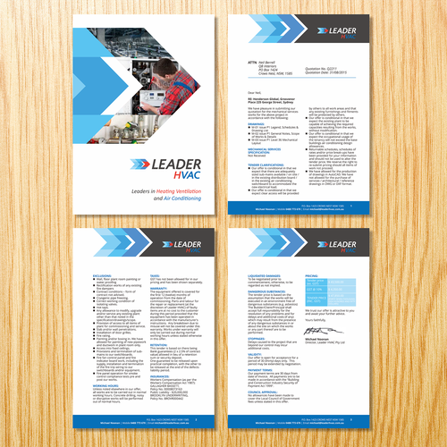 Leader HVAC by Barinix Leader HVAC in Brochure Design Inspiration by Barinix