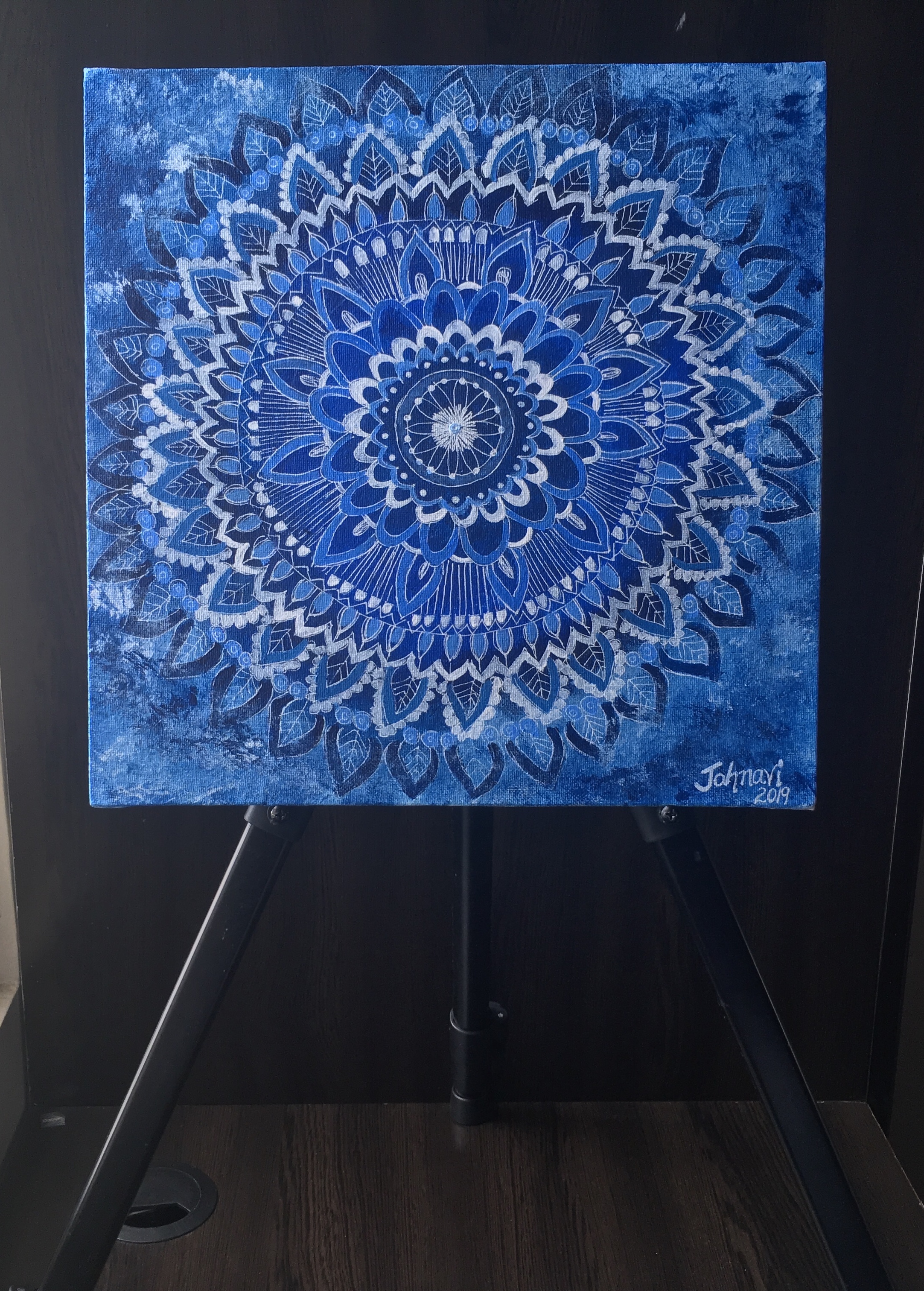 Canvas mandala art by Jahnavi Reddy G Canvas mandala art in Doodle Art Inspiration by Jahnavi Reddy G
