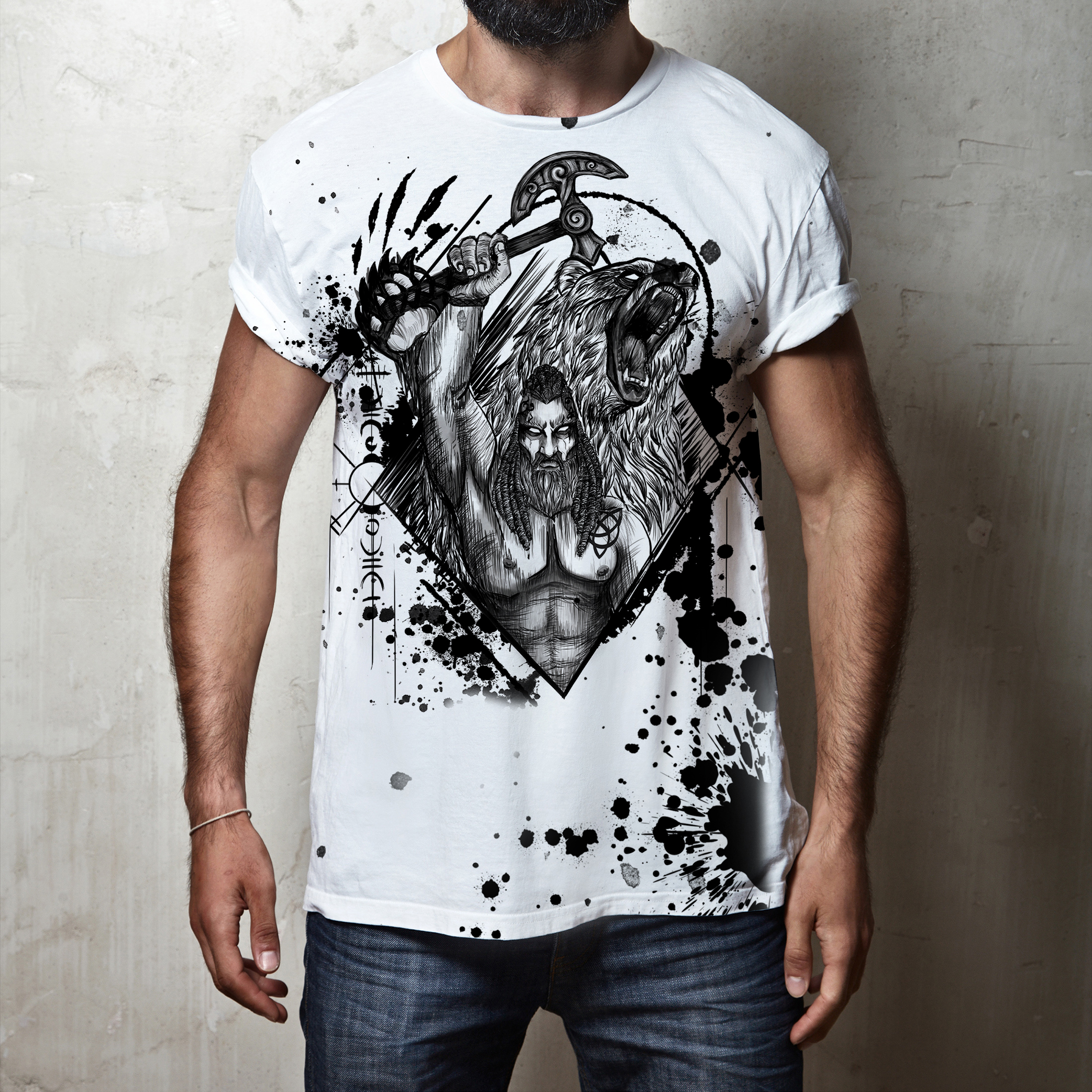 Viking T-shirt Design by Christinefilipova Viking T-shirt Design in T-Shirt Design Inspiration by Christinefilipova