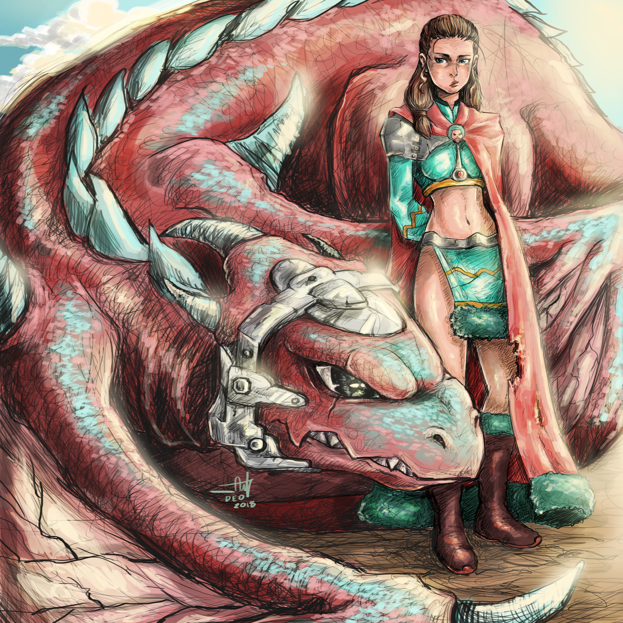 dragon rider in Concept Art Inspiration by Mark Gideon Labre