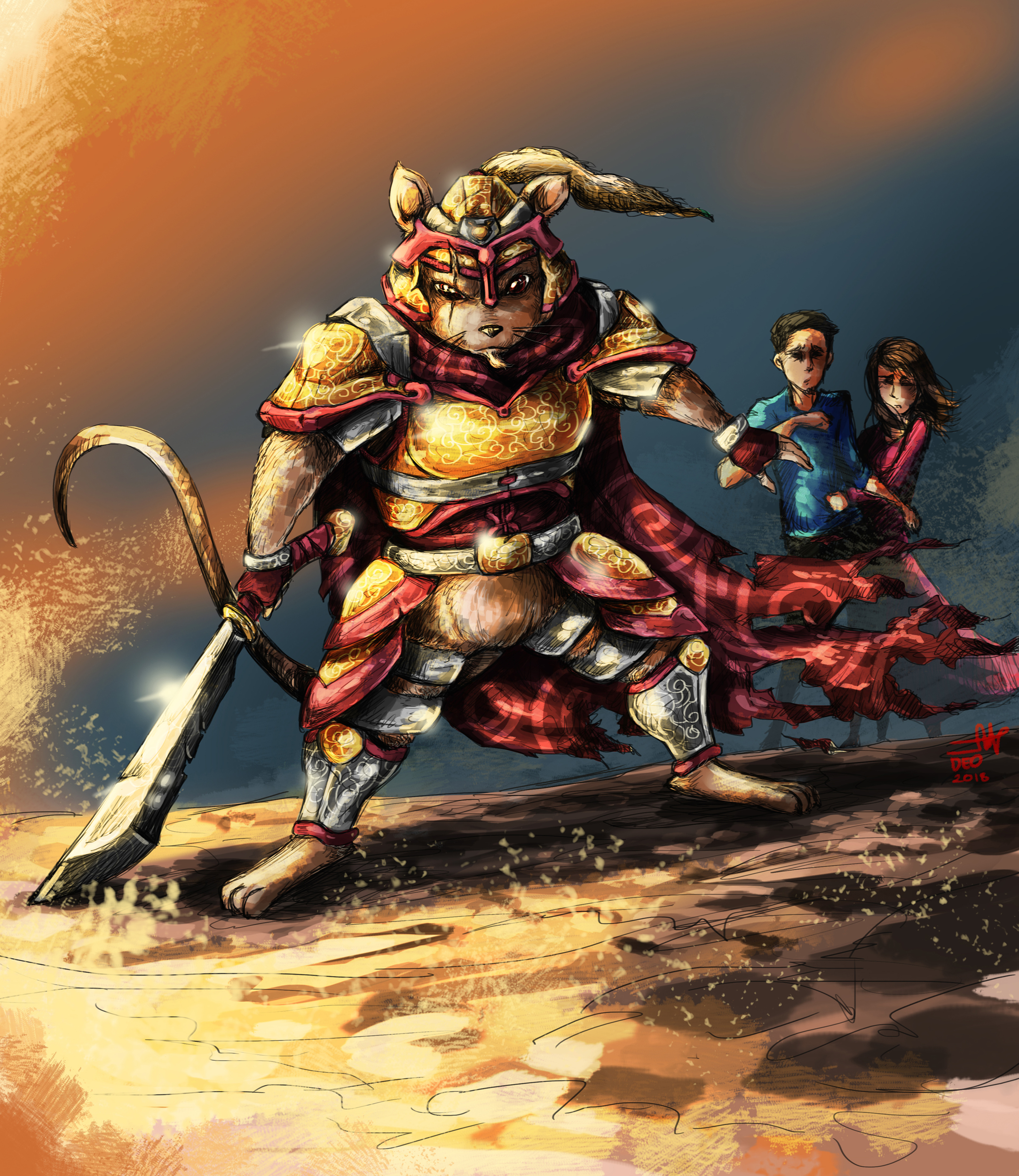 Warrior Rat in Concept Art Inspiration by Mark Gideon Labre