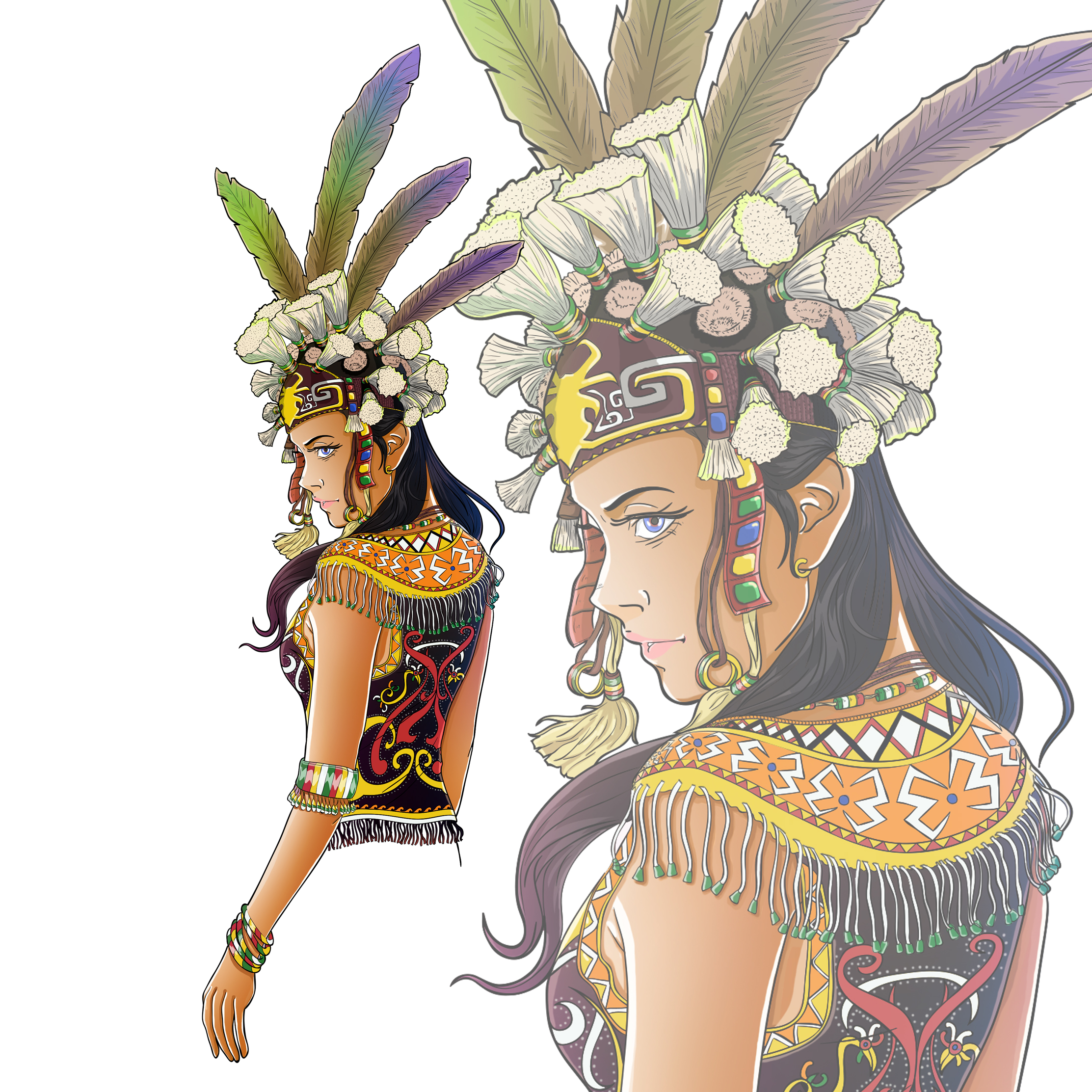 dayaks girl by Bektismart dayaks girl in Illustration and Graphics Inspiration by Bektismart