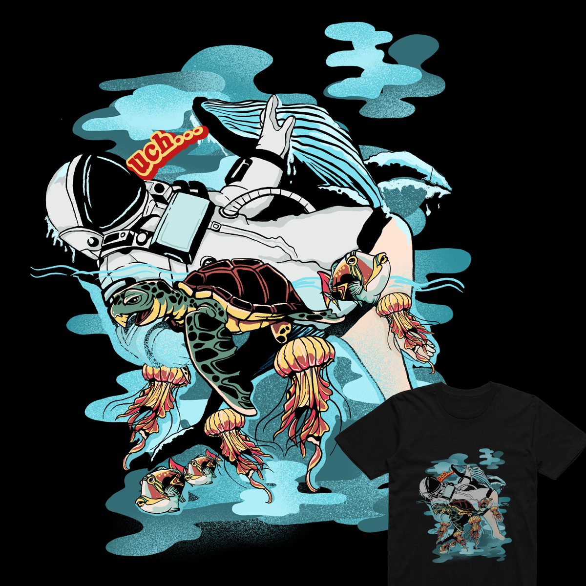 Design Astronsea by Pantang Tmbg Design Astronsea in T-Shirt Design Inspiration by Pantang Tmbg