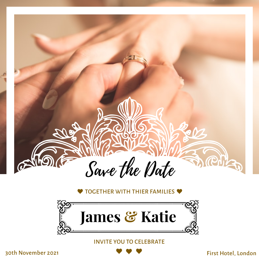 Wedding invitation by Avinash Wedding invitation in Instagram Post Design Inspiration by Avinash