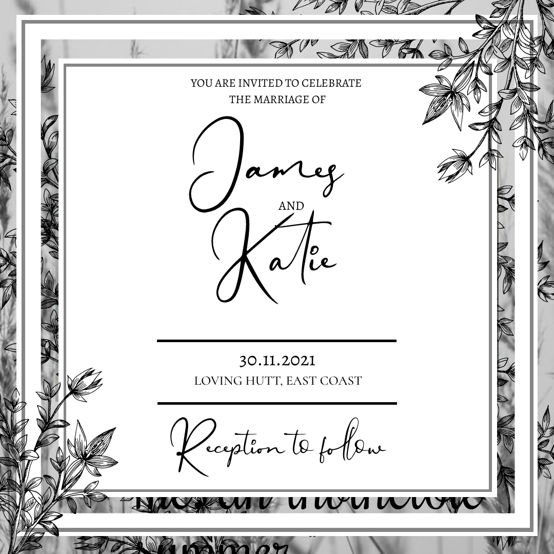 Wedding invitation in Instagram Post Design Inspiration by Avinash