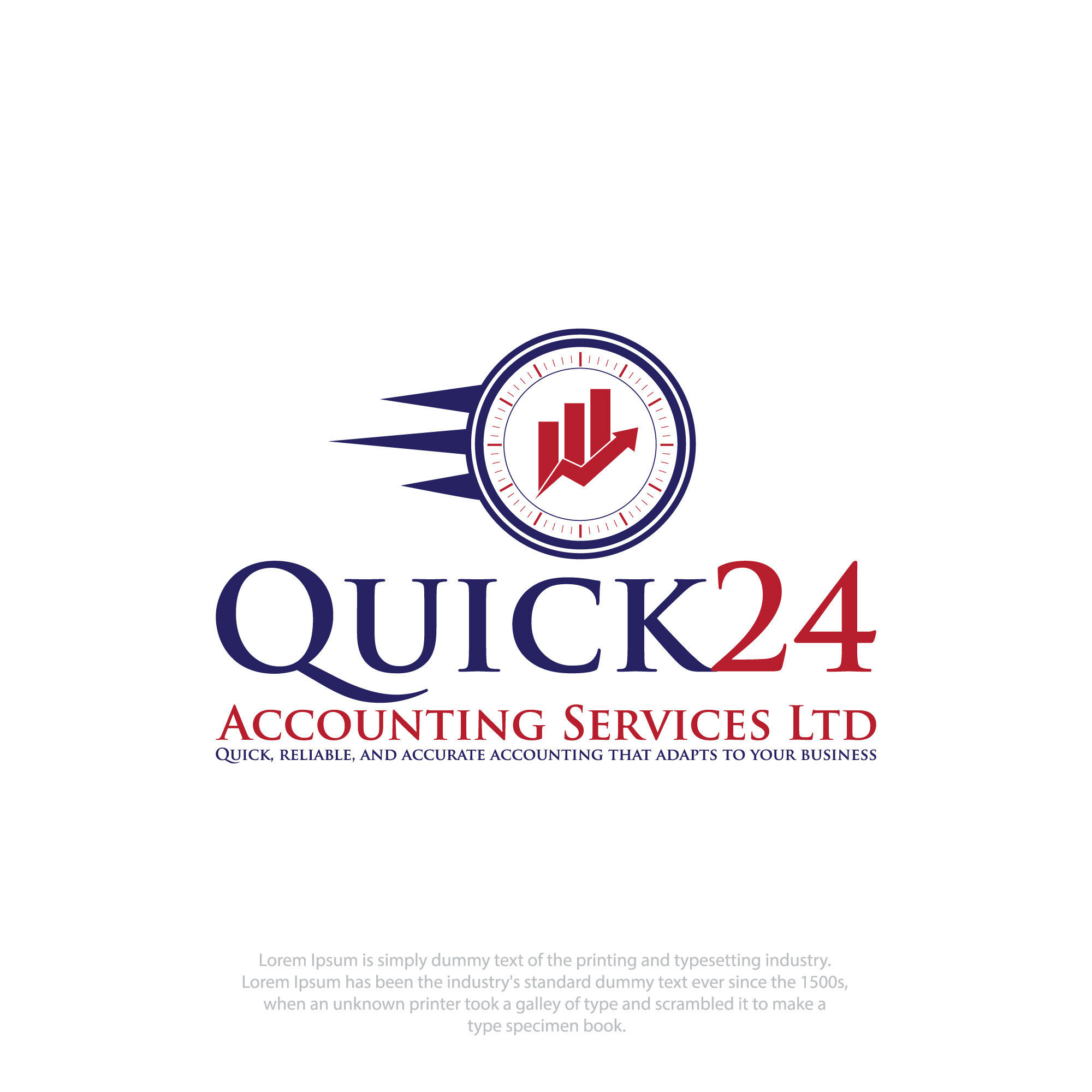 Quick24 Accounting Services Ltd logo in Logo And Business Card Design Inspiration by Md Tarekul Islam