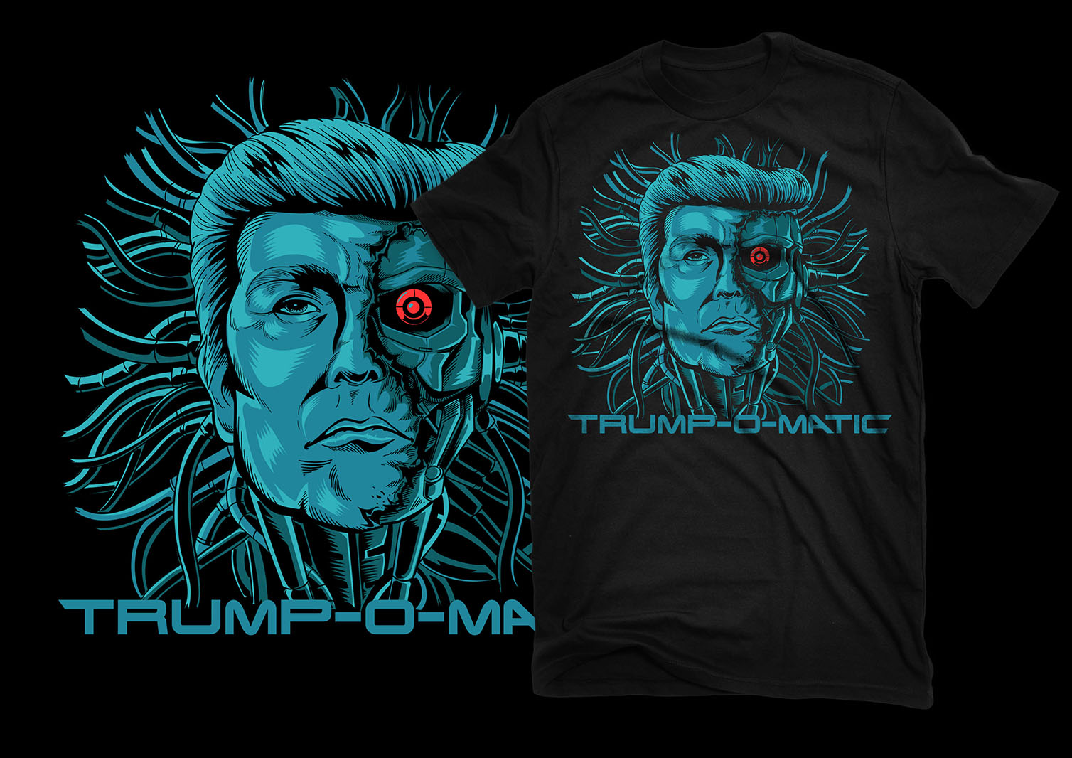 trump o matic by Chocoboracer trump o matic in T-Shirt Design Inspiration by Chocoboracer