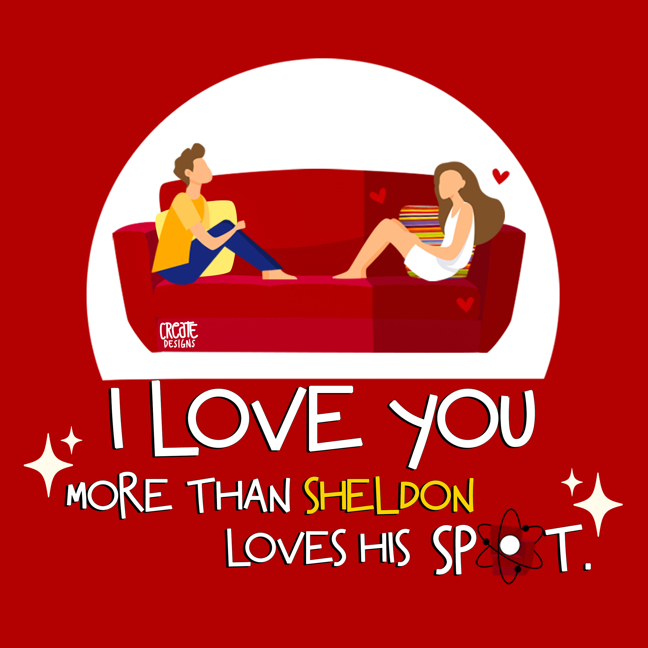I Love You More than Sheldon loves His Spot ! in Comic Art Inspiration by Shaista Parveen