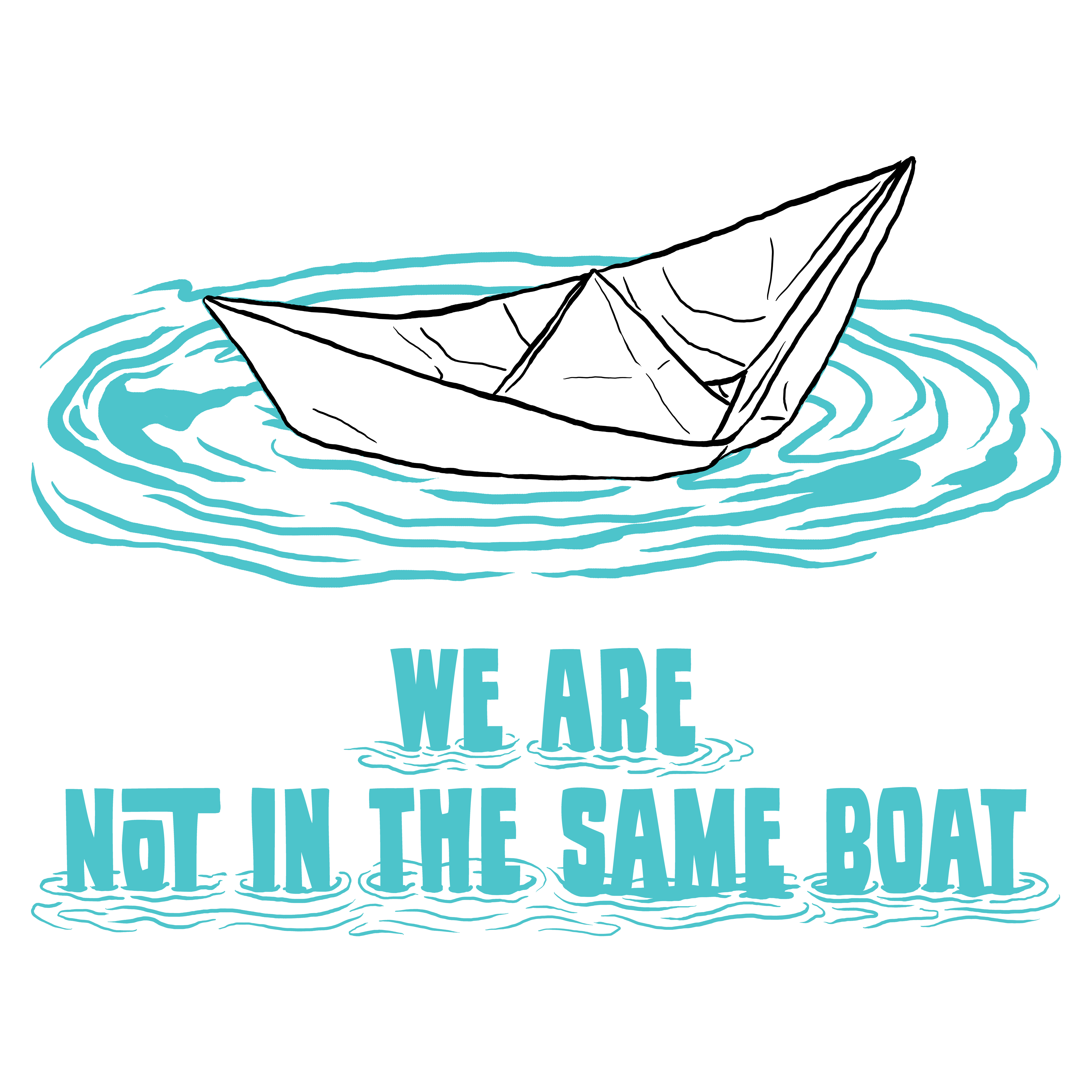 We Are Not In The Same Boat in Illustration and Graphics Inspiration by Bonaventura Paramarastu