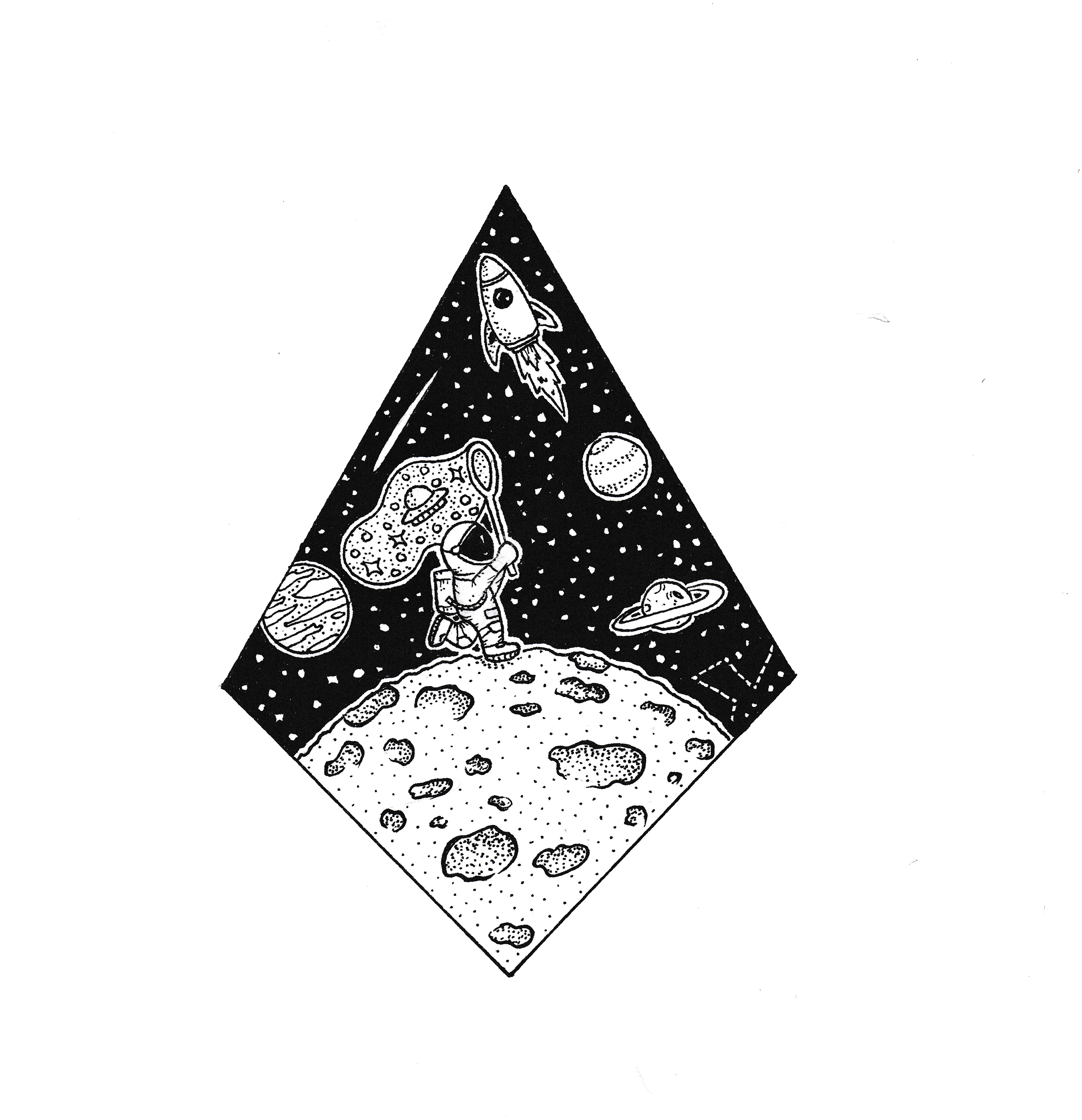 Man on the Moon by Nurilkoko Man on the Moon in T-Shirt Design Inspiration by Nurilkoko