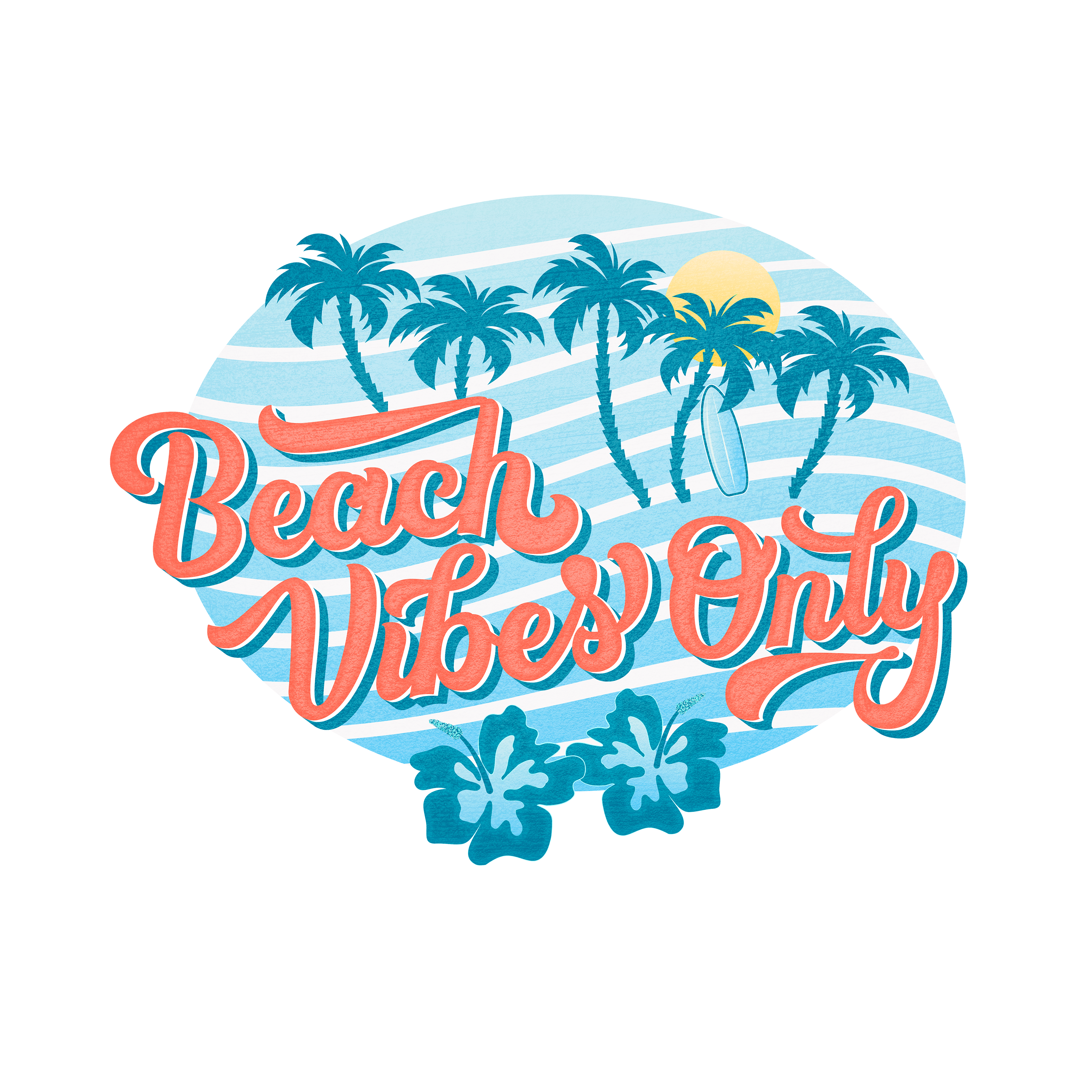 Beach Vibes Only in Hand Lettering Inspiration by Sandra Brezina