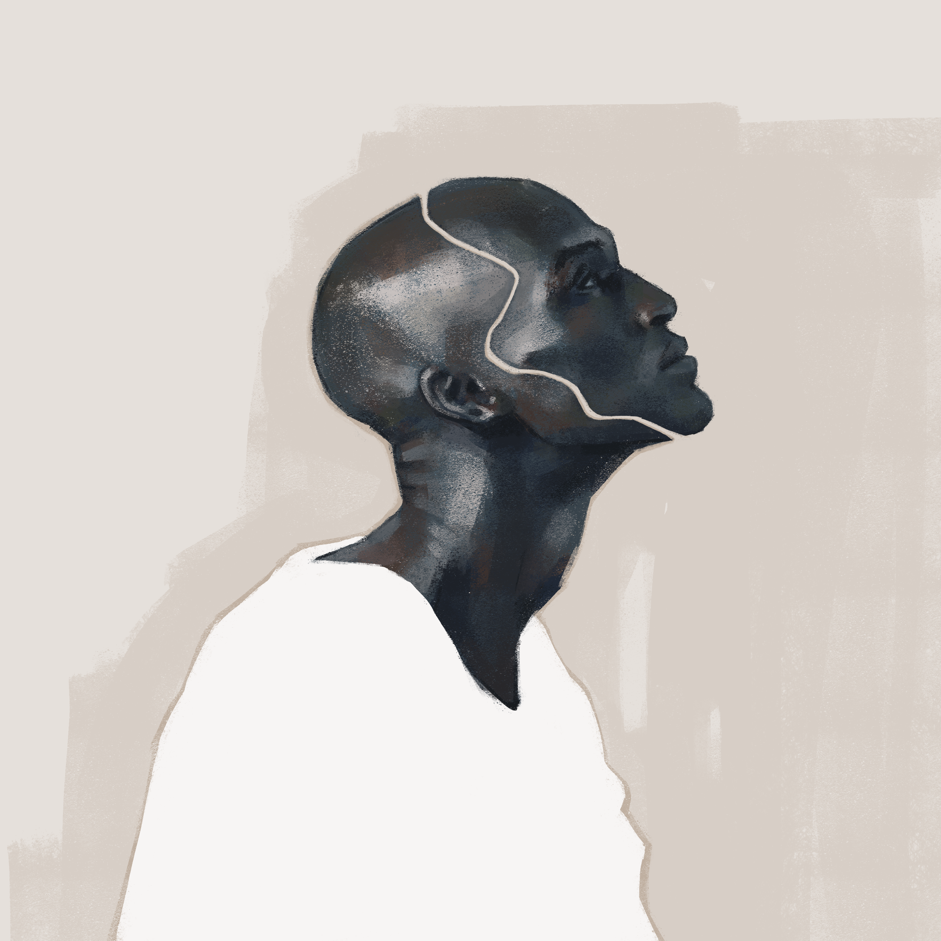 male digital painting study in Illustration and Graphics Inspiration by Gustavo Attab