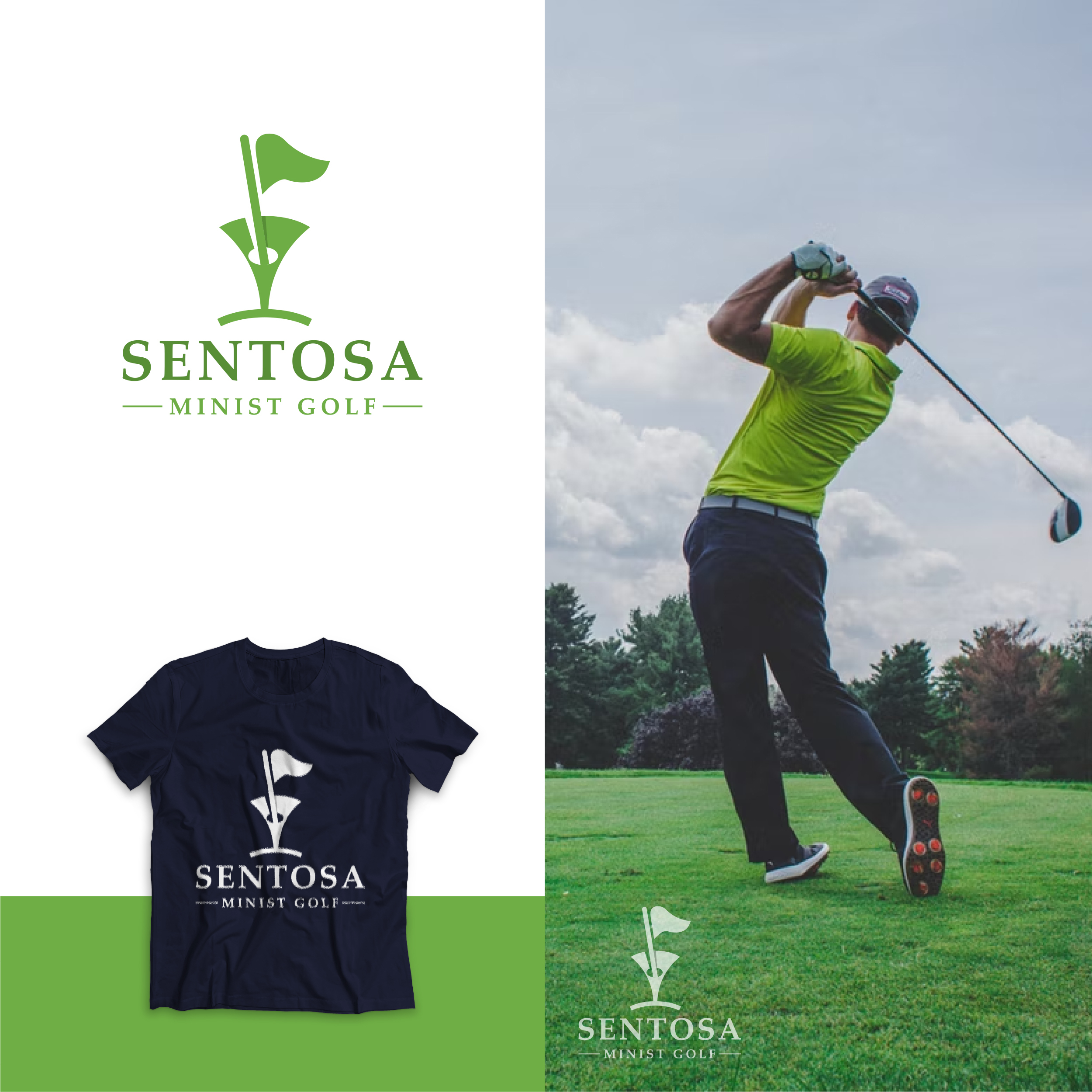 sentosa minist golf logo in Logo Design Inspiration by Rakibul Hasan