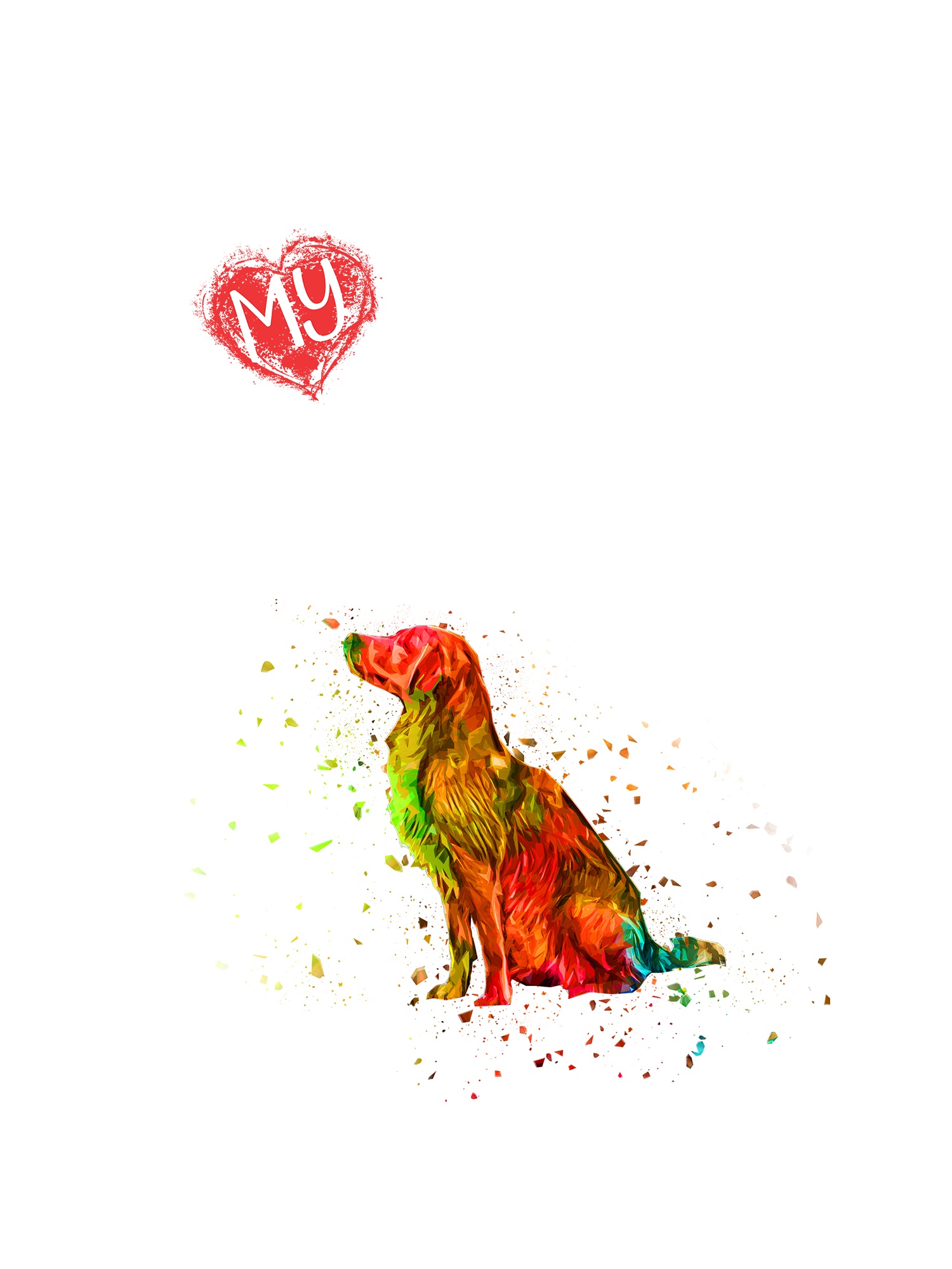 Golden Retriever in Typography Inspiration by Manuela Gojic