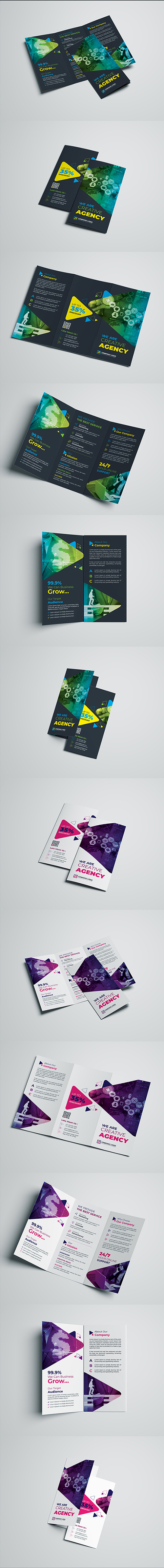 Corporate Trifold Brochure Template in Brochure Design Inspiration by Saaas