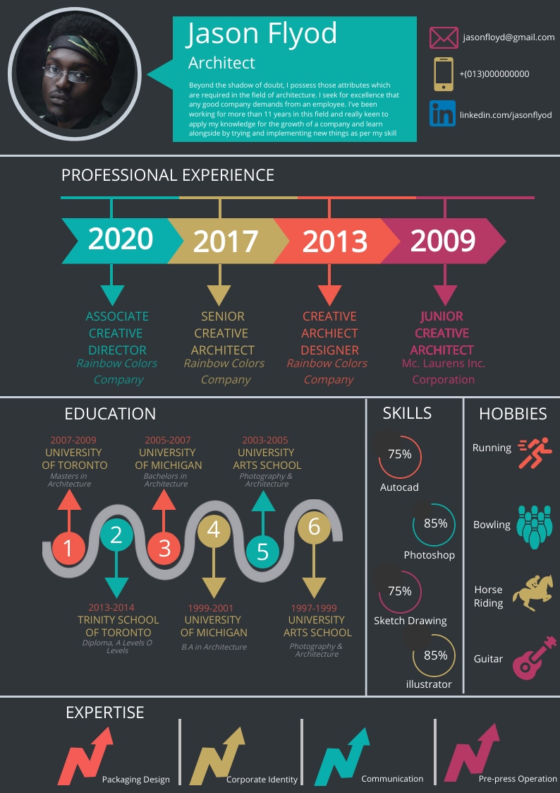 Infographic/Creative Resume by Vikrant Singh Infographic/Creative Resume in Resume Design Inspiration by Vikrant Singh