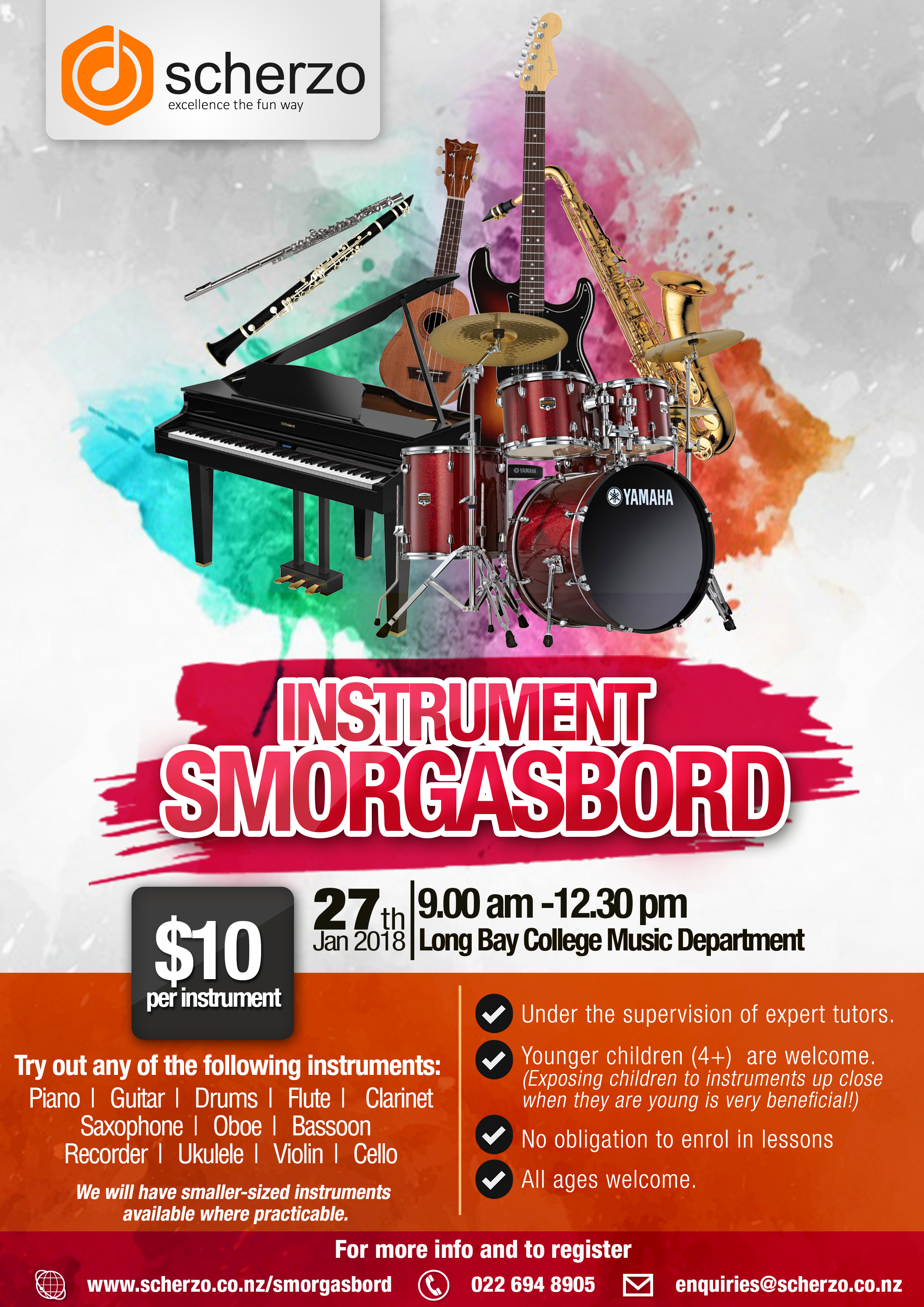 Poster/Flyers for Instrument Smorgasbord by Sabirinartdesign Poster/Flyers for Instrument Smorgasbord in Poster Design Inspiration by Sabirinartdesign