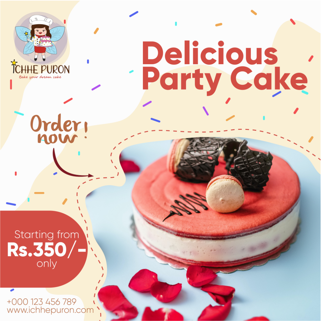 Delicious Party Cake by Subhojit Khan Delicious Party Cake in Instagram Ad Inspiration by Subhojit Khan