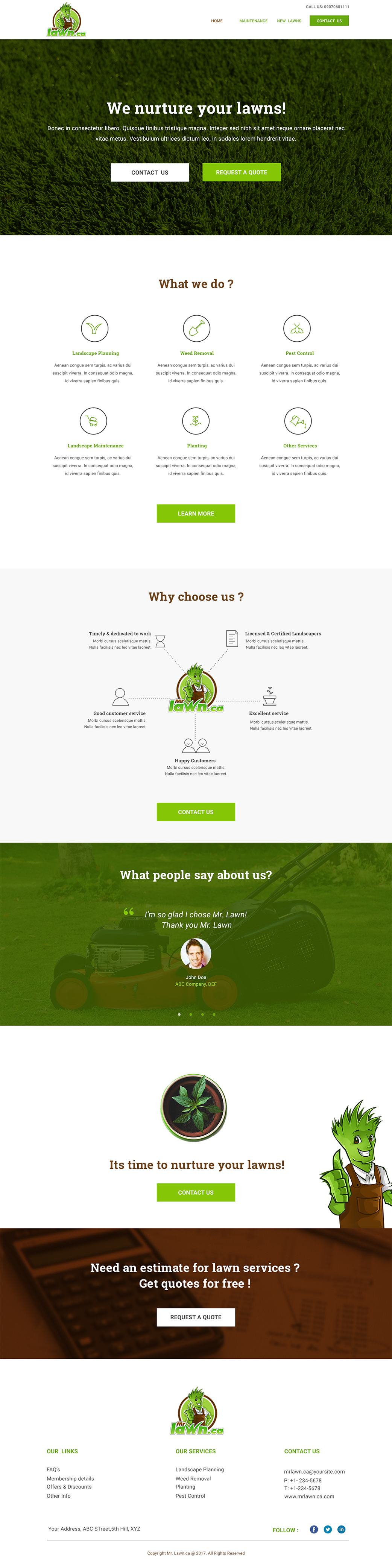 Mr. Lawn Landscapers by Chandu Ch Mr. Lawn Landscapers in Website Design Inspiration by Chandu Ch