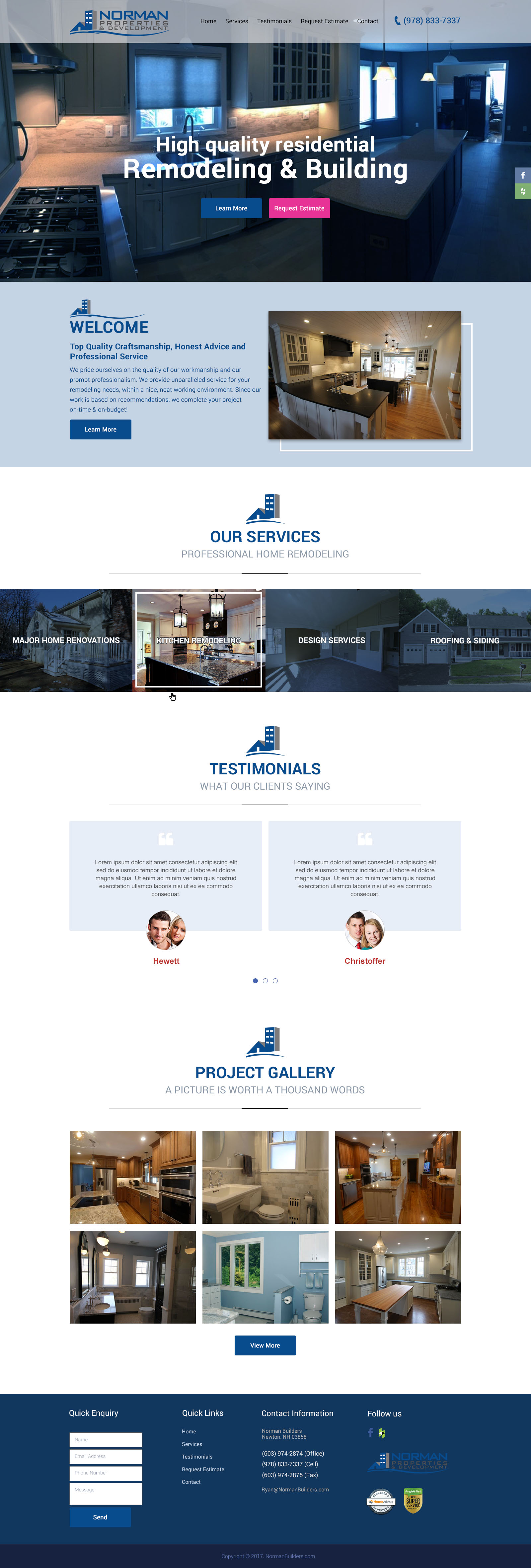 NORMAN BUILDER WEBSITE in Website Design Inspiration by Wildbrain
