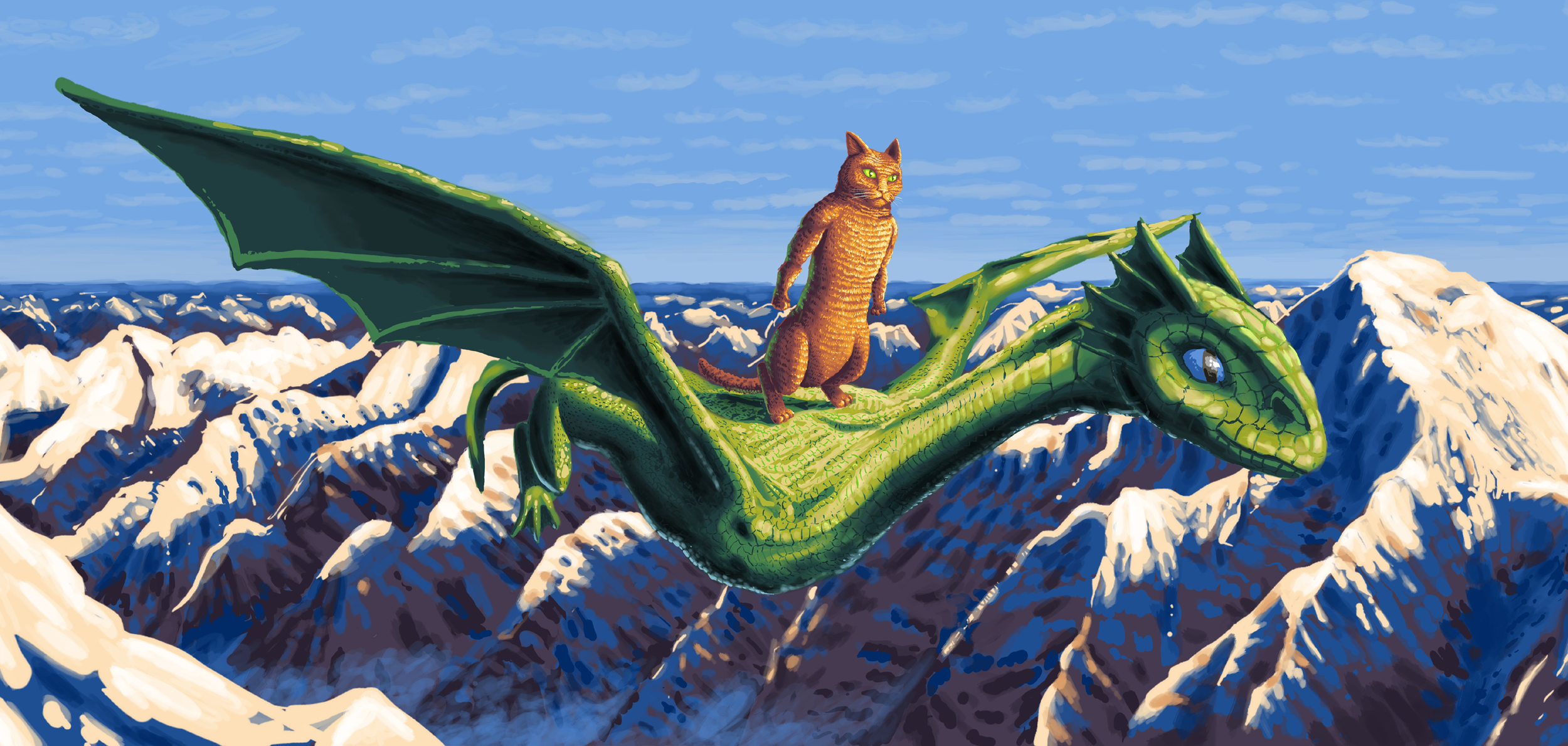 Dragon rider in Digital Art Inspiration by Alexander Ivanov