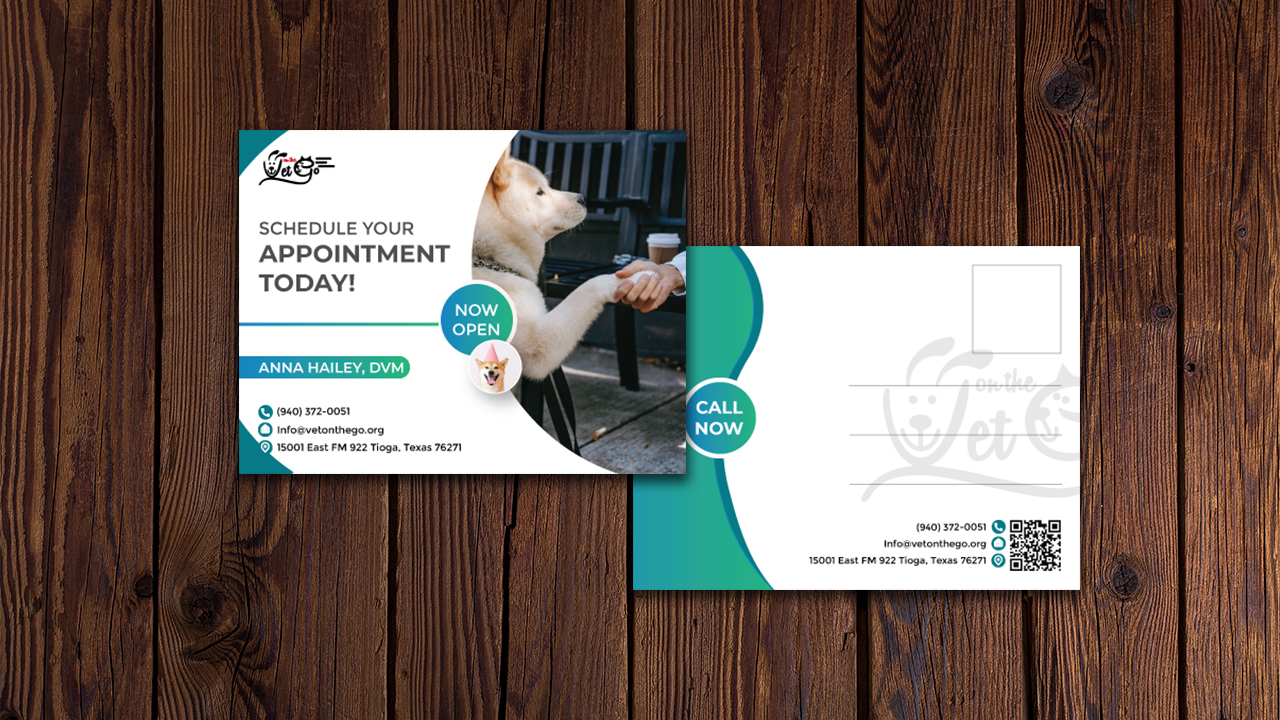 Postcard design for a pet clinic by Arman Vai Postcard design for a pet clinic in Postcard design Inspiration by Arman Vai