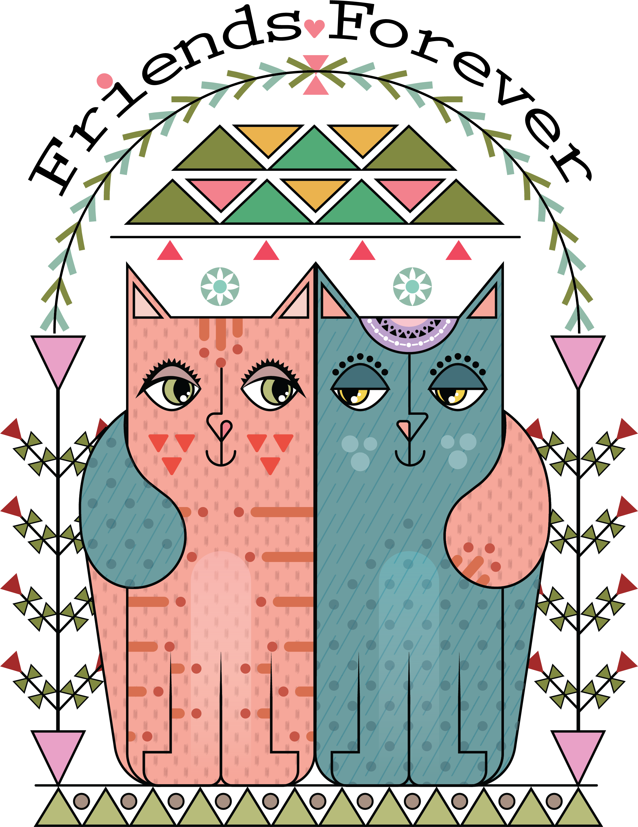 friends forever by Hagar Saker friends forever in Illustration and Graphics Inspiration by Hagar Saker