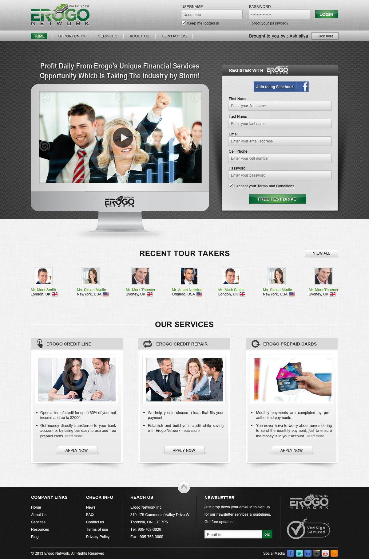 Financial Website Design in Website Design Inspiration by Keysoft