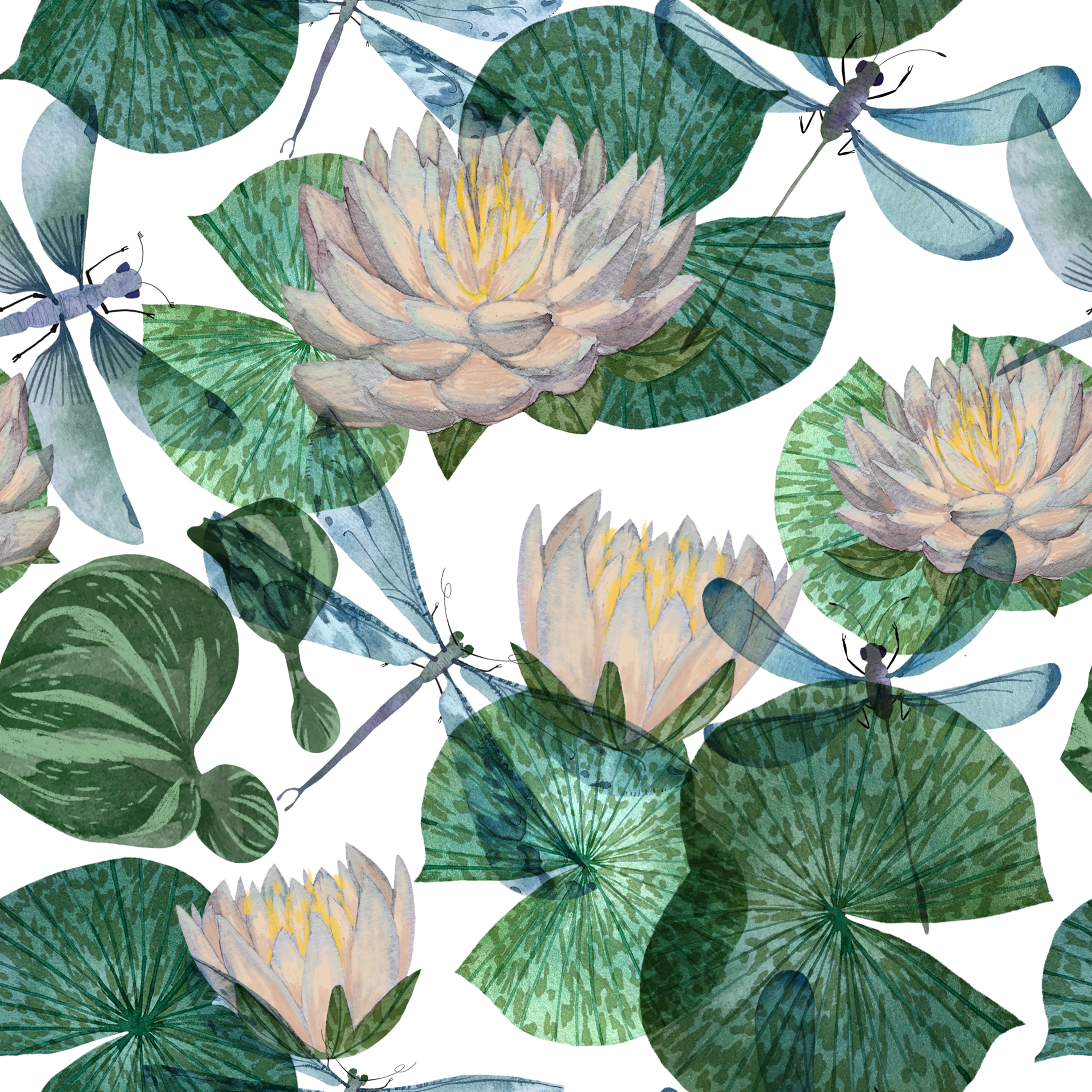 Summer over the lake in Pattern & Surface Design Inspiration by Yana Kuznetcova
