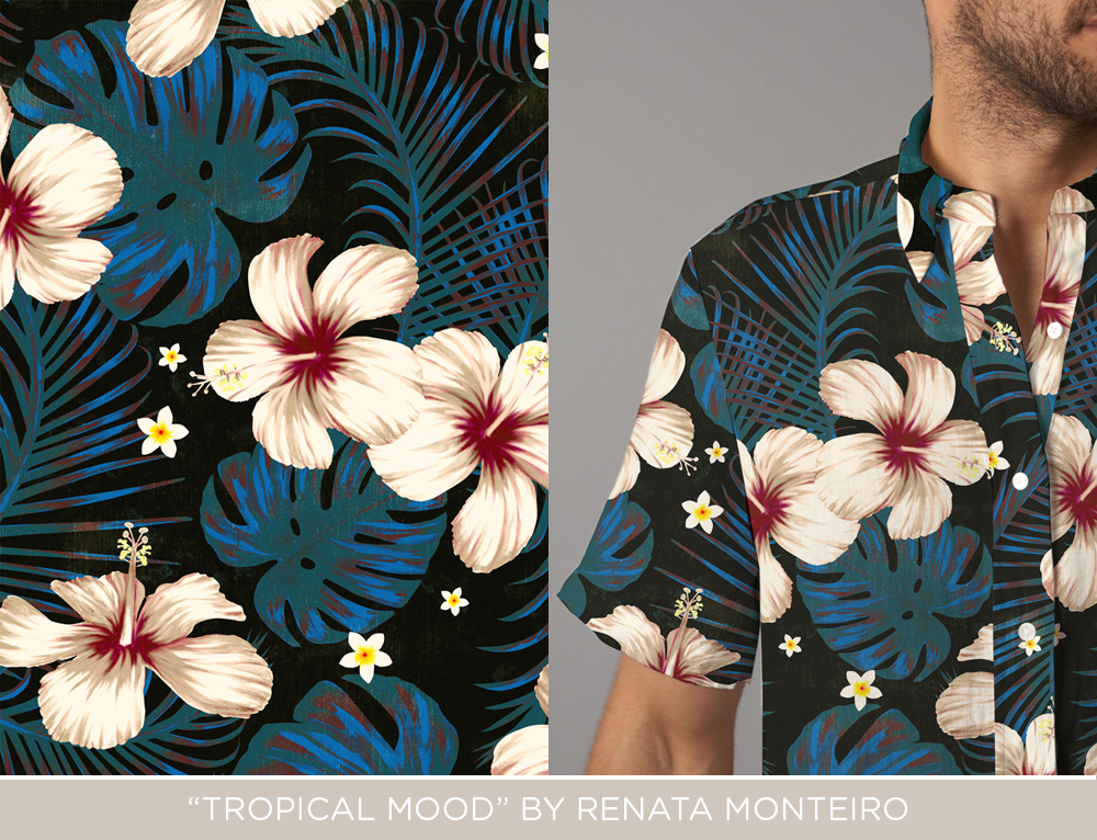 Tropical mood in Pattern & Surface Design Inspiration by Renata Monteiro