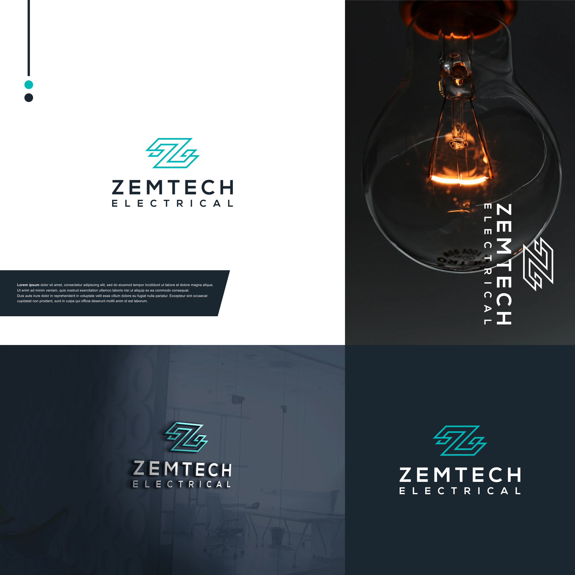 Zemtech Electrical by C H A N D R A Zemtech Electrical in Logo Design Inspiration by C H A N D R A