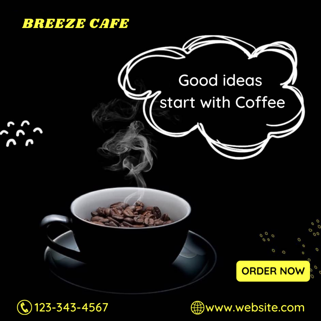 Coffee Cafe by Radhika Arora Coffee Cafe in Instagram Post Design Inspiration by Radhika Arora