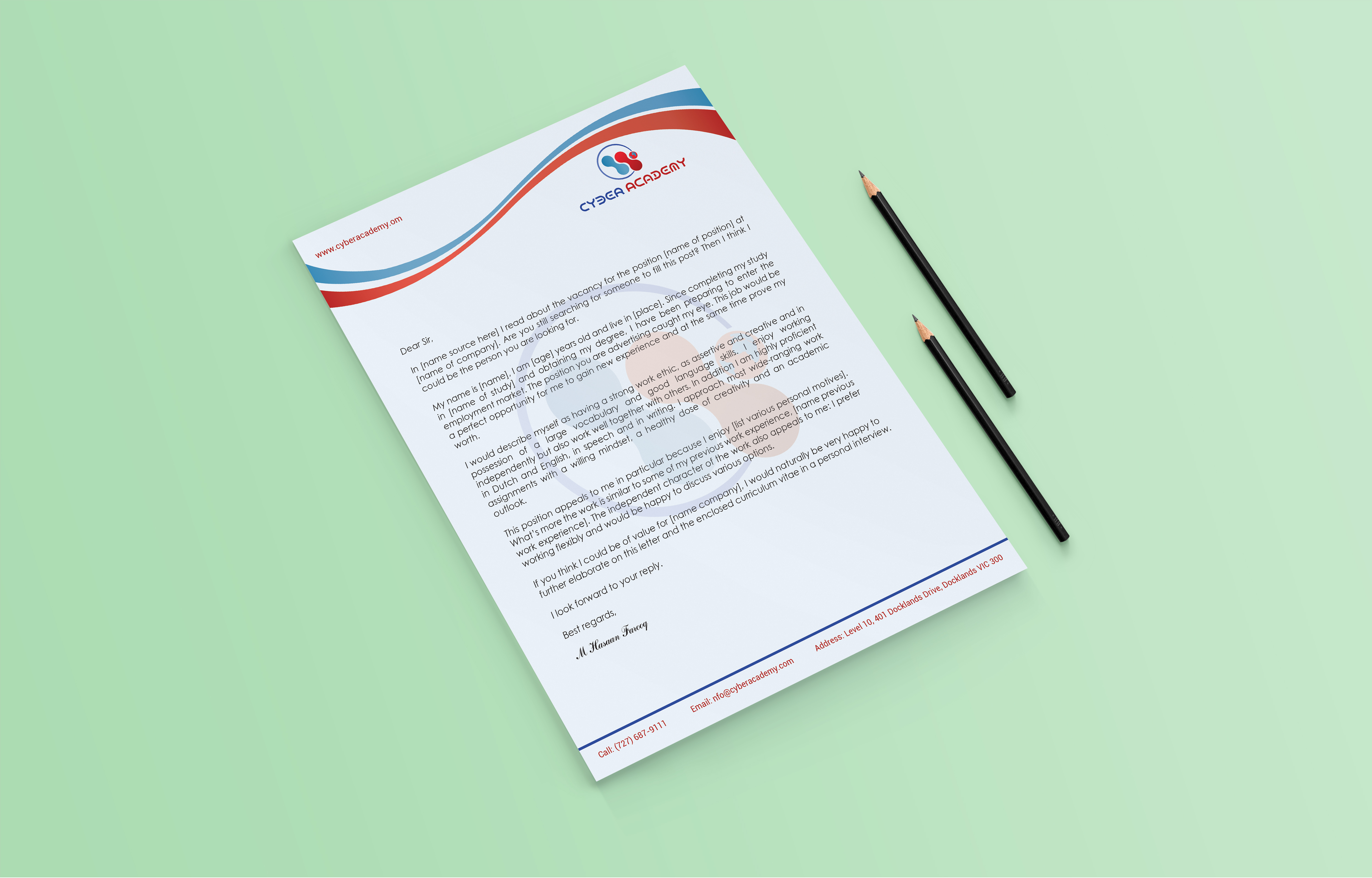 Letterhead in Letterhead Design Inspiration by M Hassan Faruq
