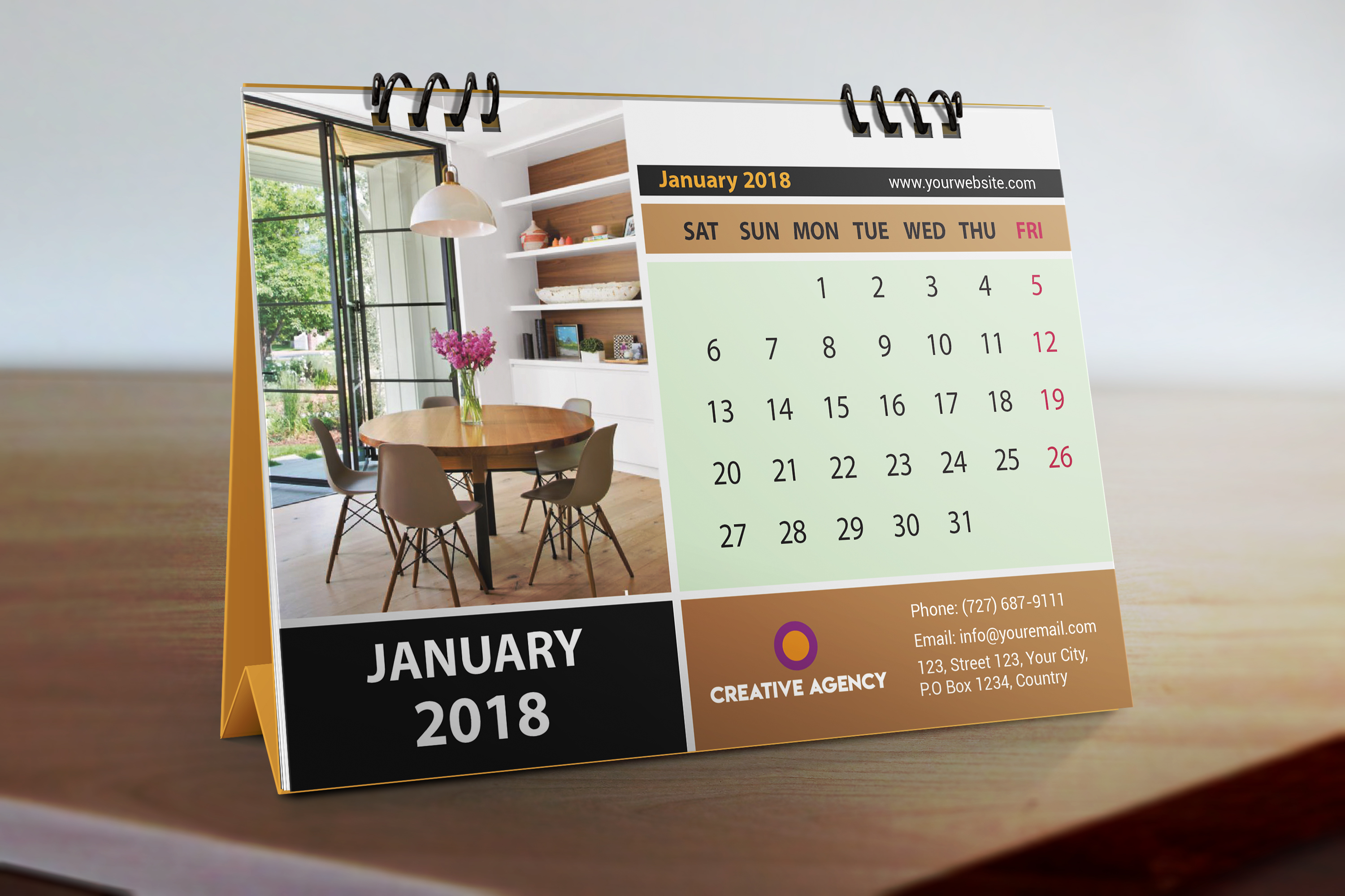 Desk Calendar in Calendar Design Inspiration by M Hassan Faruq