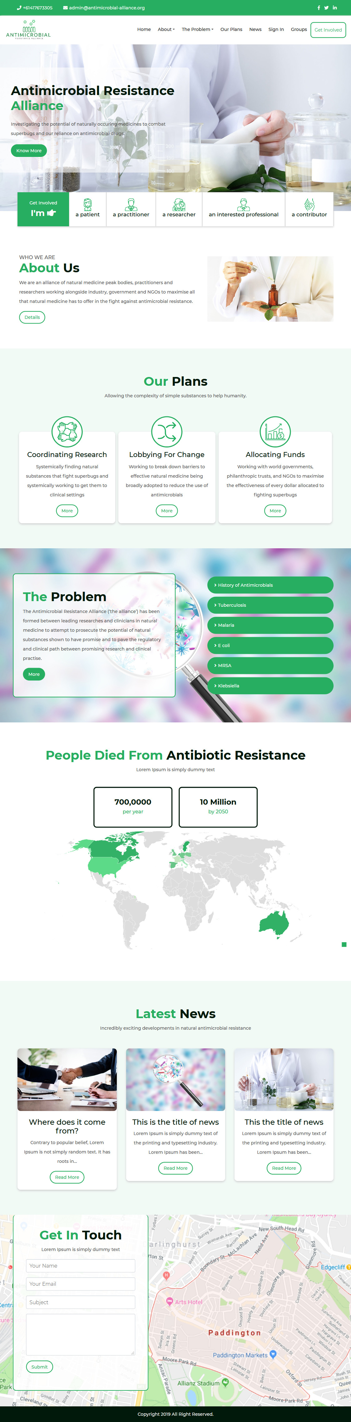 Website Design For Antimicrobial Alliance in Website Design Inspiration by Alamgir