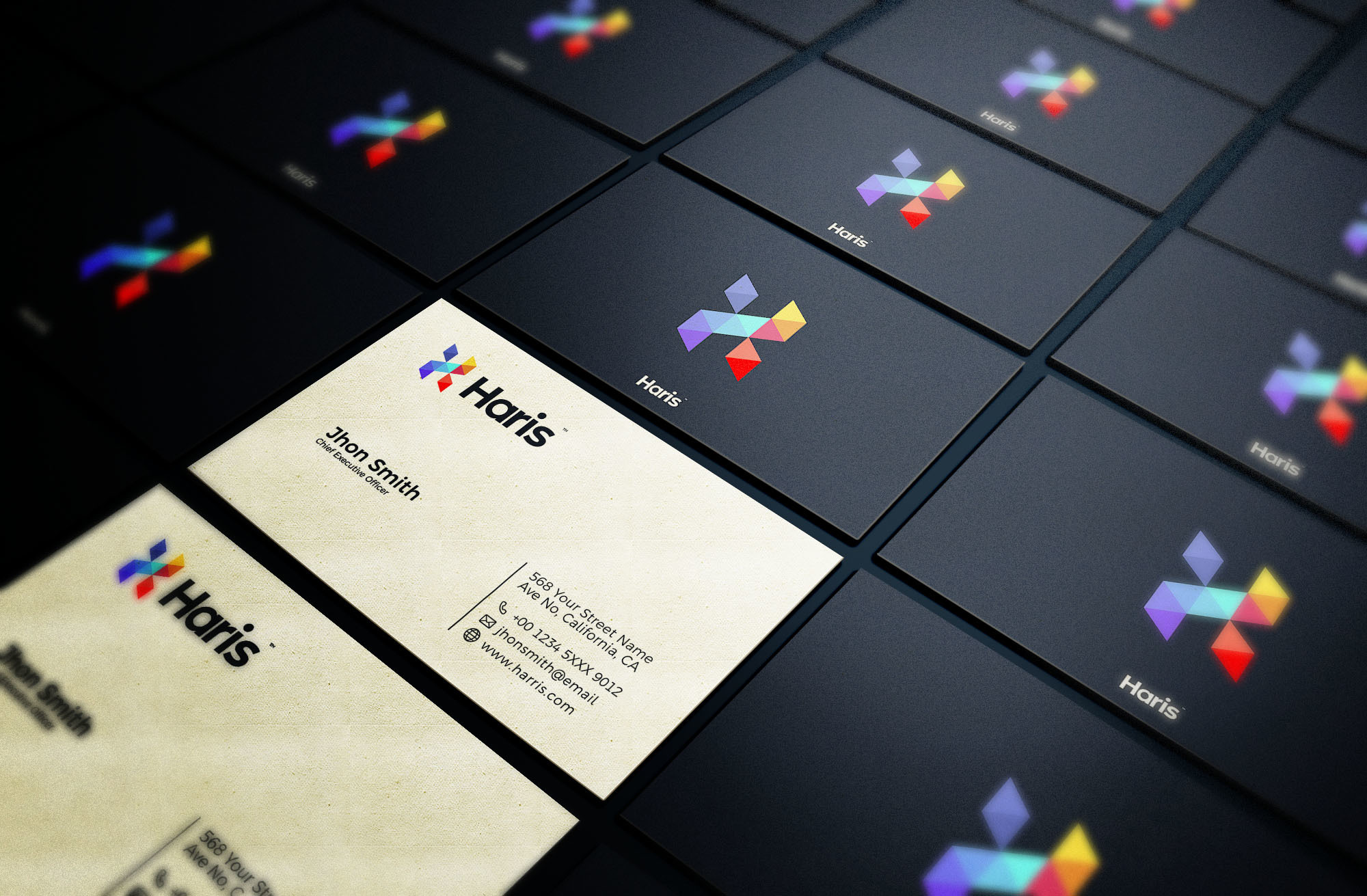 Haris Business Card by Nupail Khatami Haris Business Card in Business Card Design Inspiration by Nupail Khatami