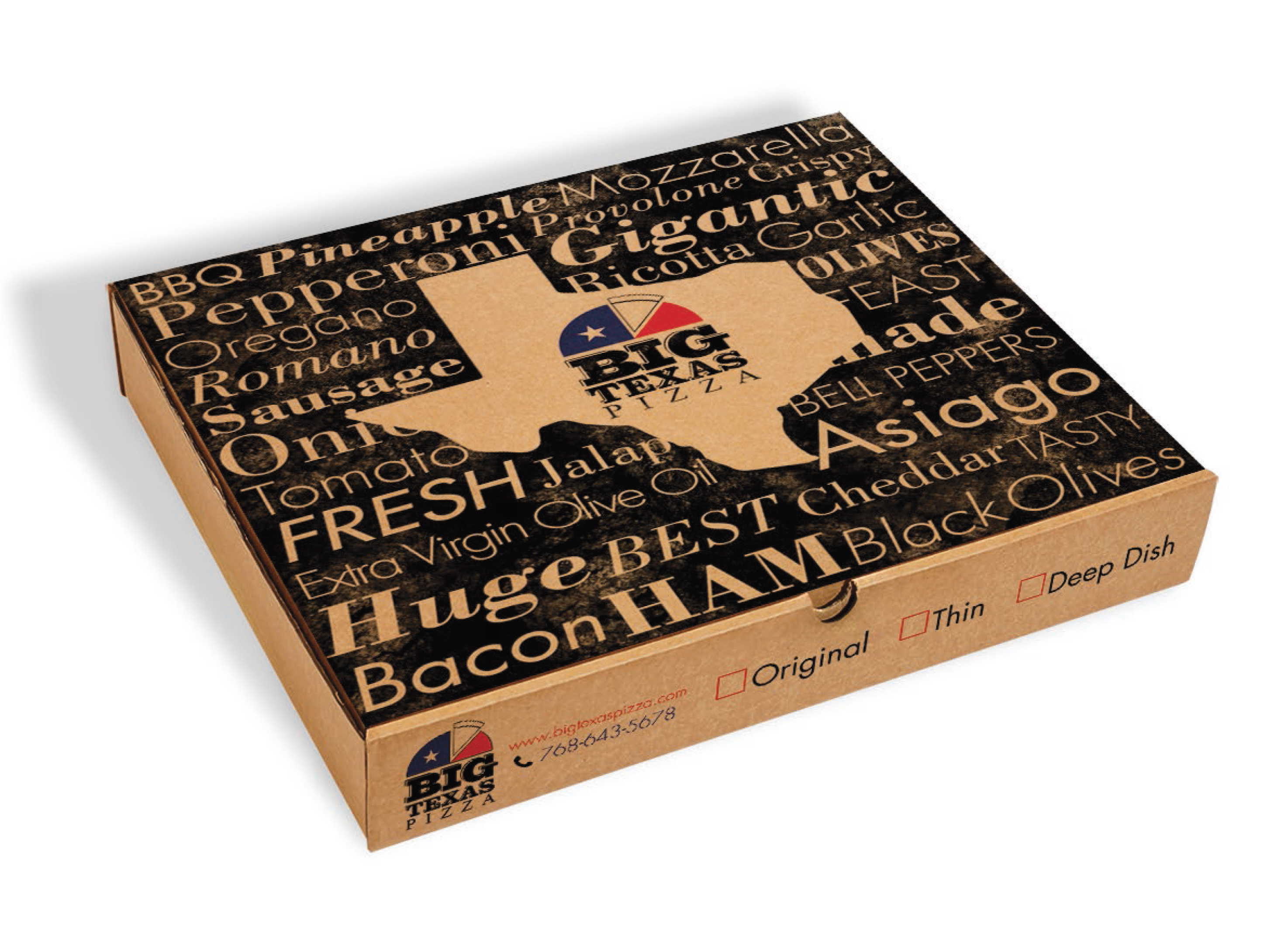 Big Texas Pizza by Wall Flower Big Texas Pizza in Packaging Design Inspiration by Wall Flower
