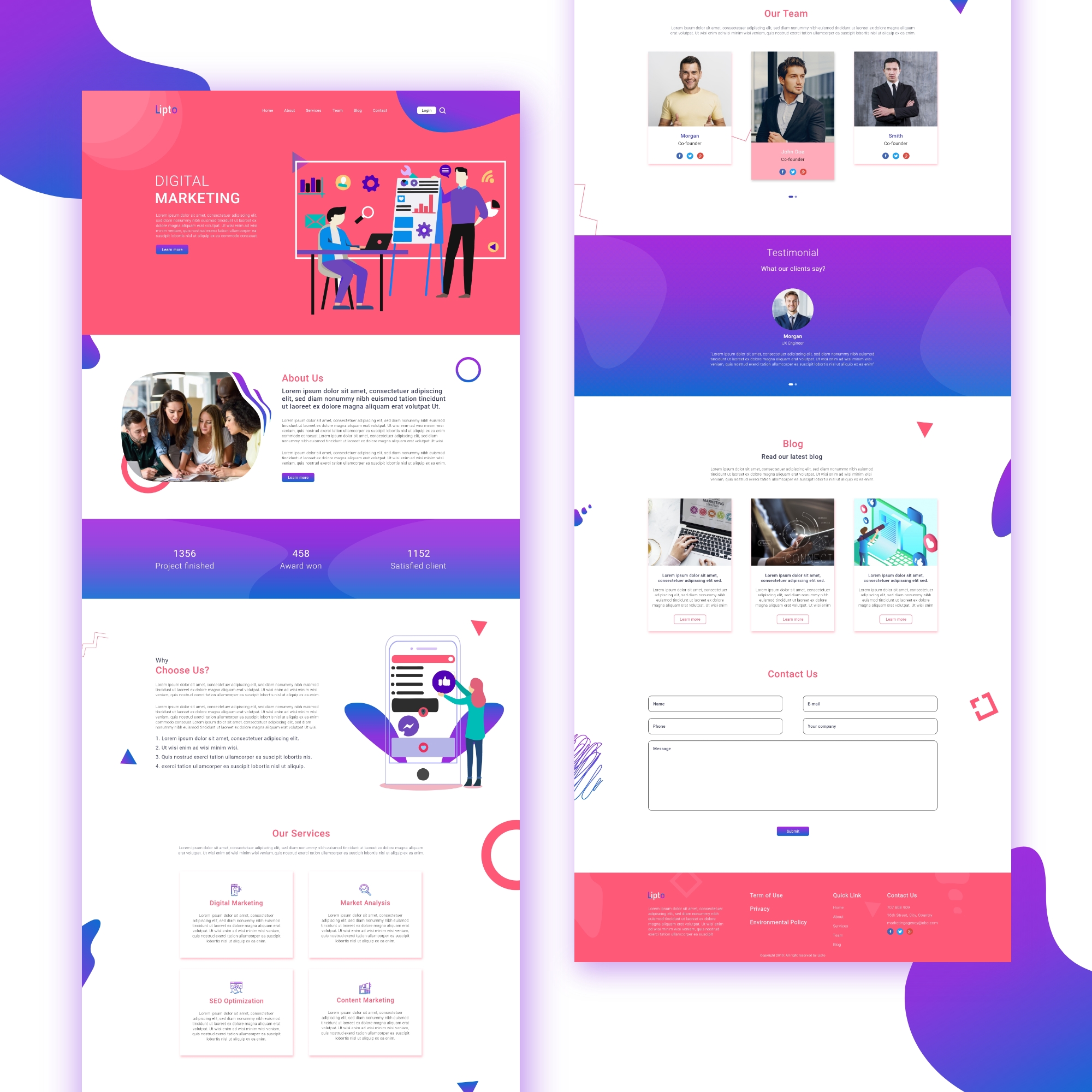 Digital Marketing Agency- web landing page in Website Design Inspiration by Shahnur