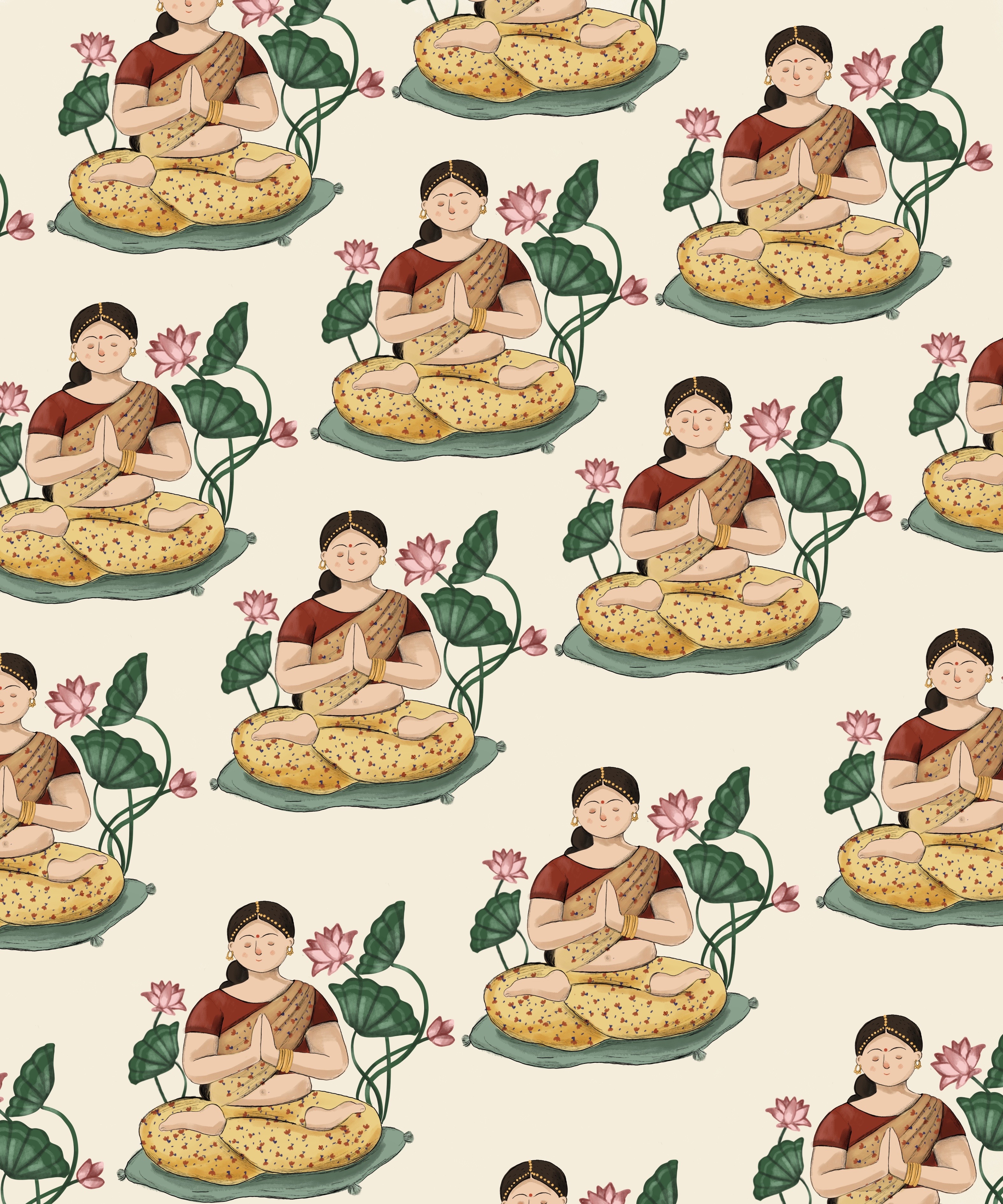 Yoga by Neda Asgari Yoga in Pattern & Surface Design Inspiration by Neda Asgari