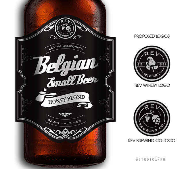 REV Logo and Beer Label Design by Studio 17 REV Logo and Beer Label Design in Label Design Inspiration by Studio 17