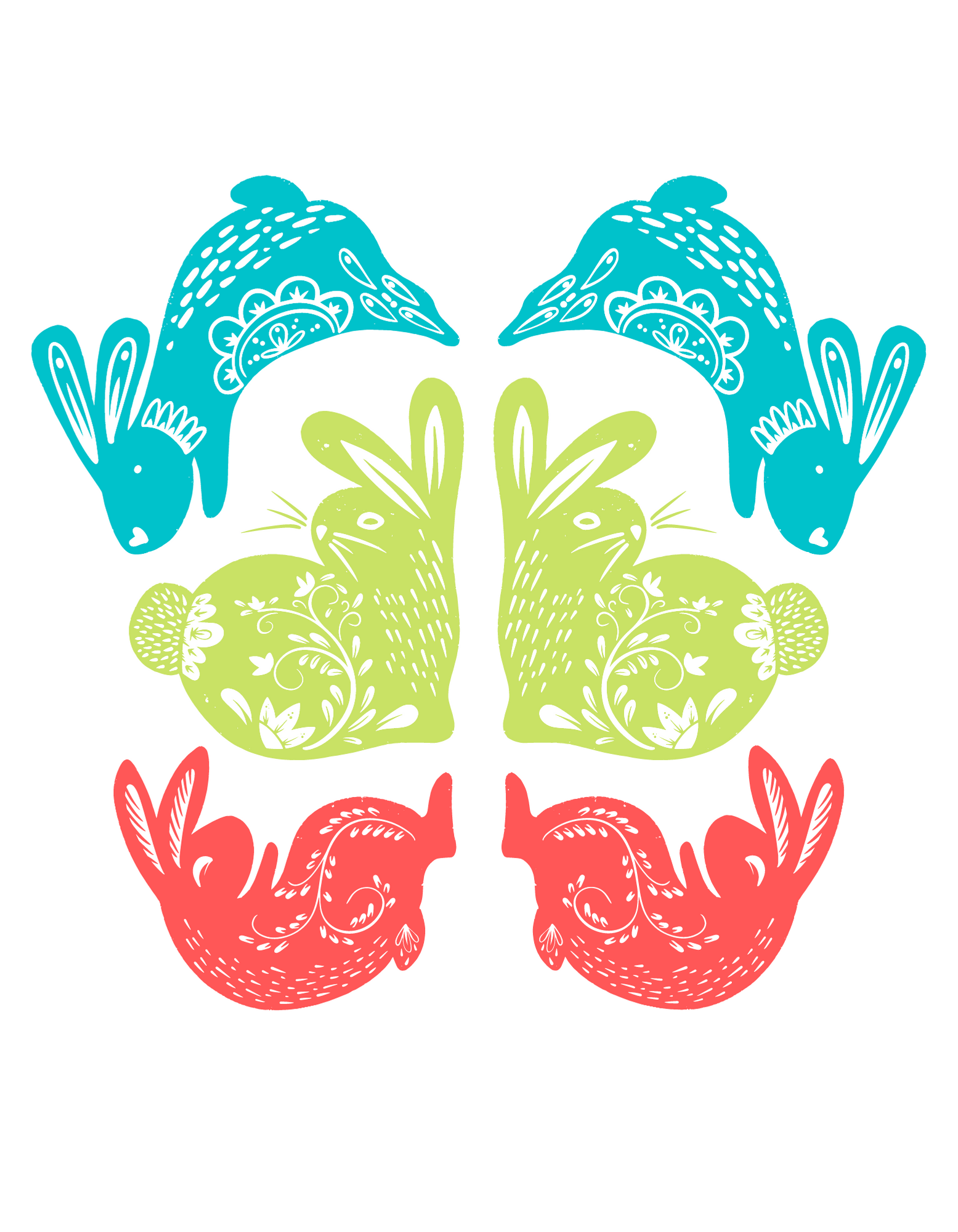 Easter Block Print in Illustration and Graphics Inspiration by Casey Marchfeld